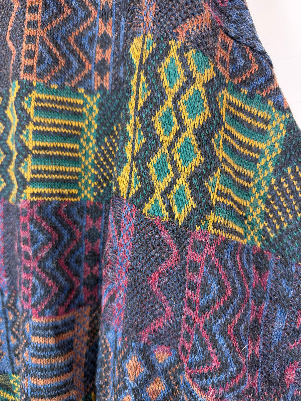 Vintage 90s Abstract Jacquard Knit Sweater