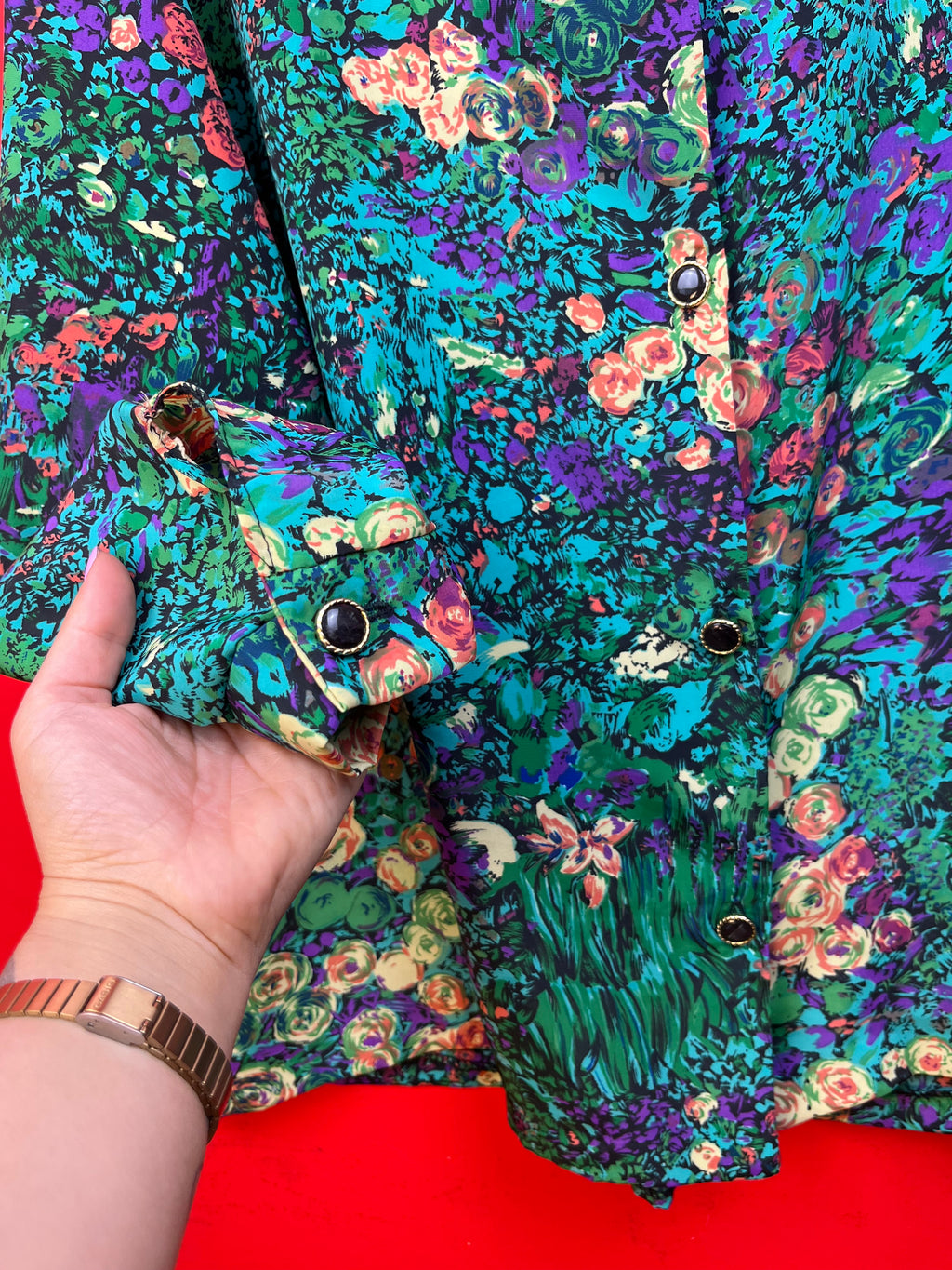 Camicia Vintage Floreale Artistica Anni 90