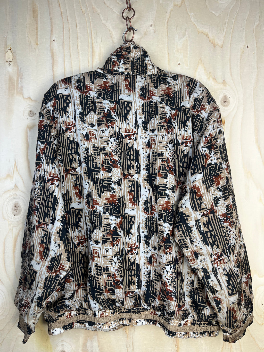Vintage Silk Blend Jacket 90s Abstract