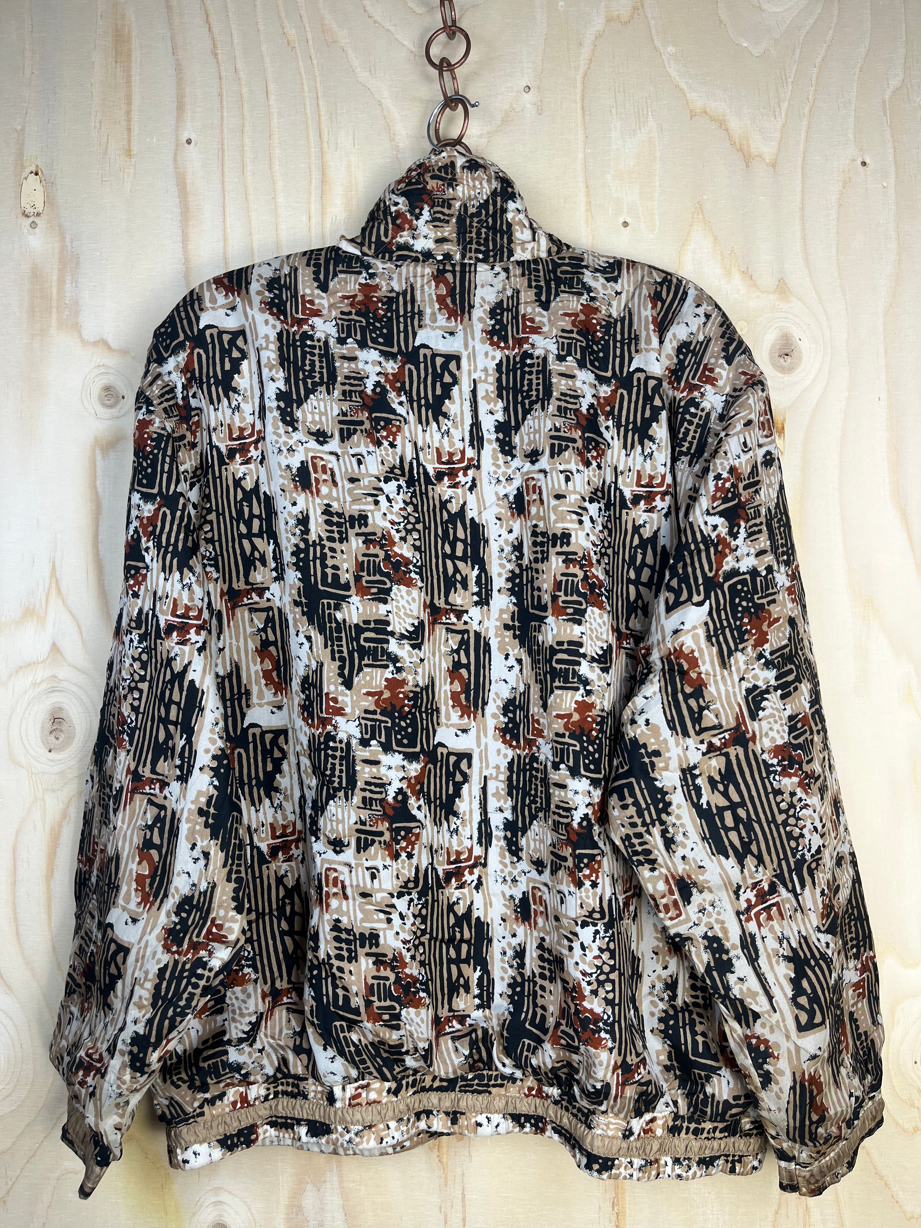 Vintage Silk Blend Jacket 90s Abstract