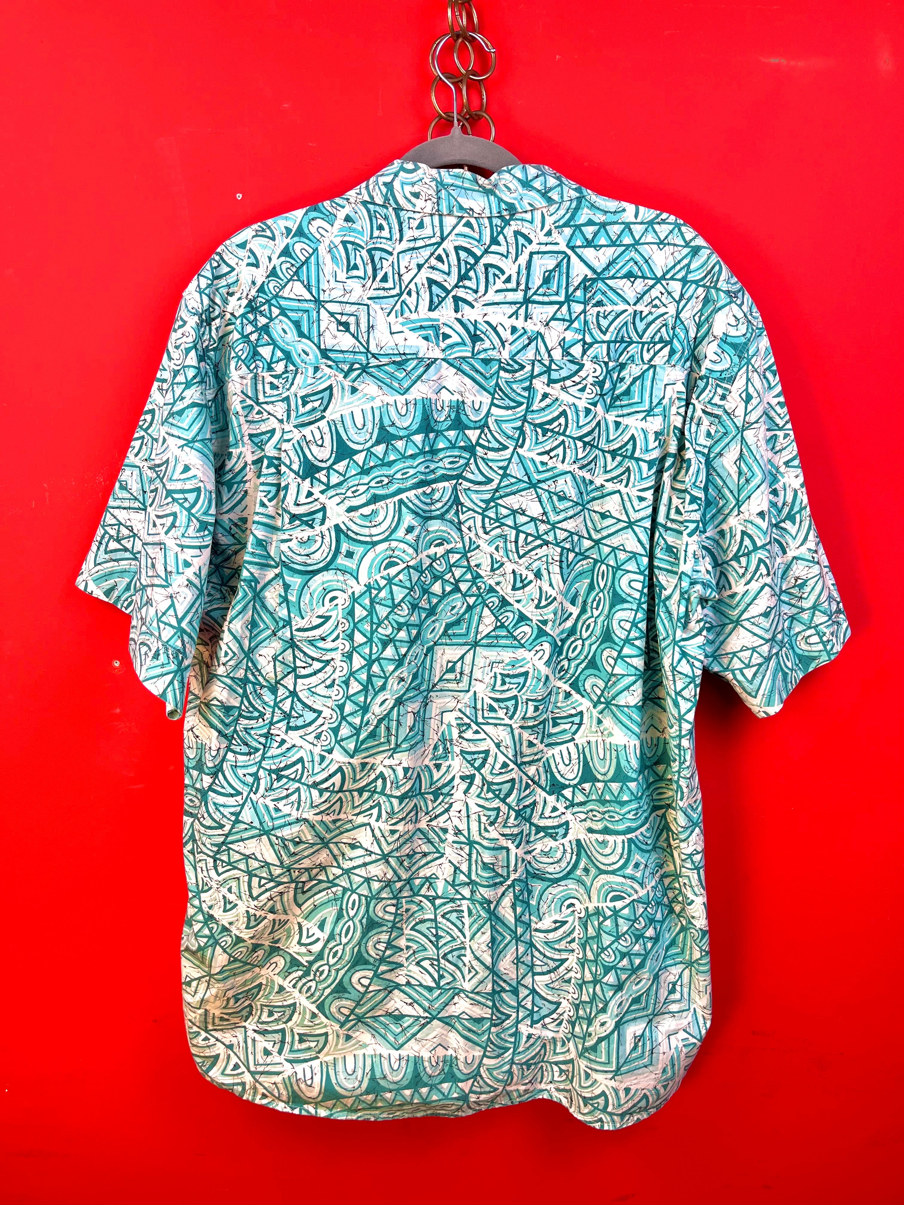 Vintage 90s Italian Cotton Pattern Shirt – Vagabond XL