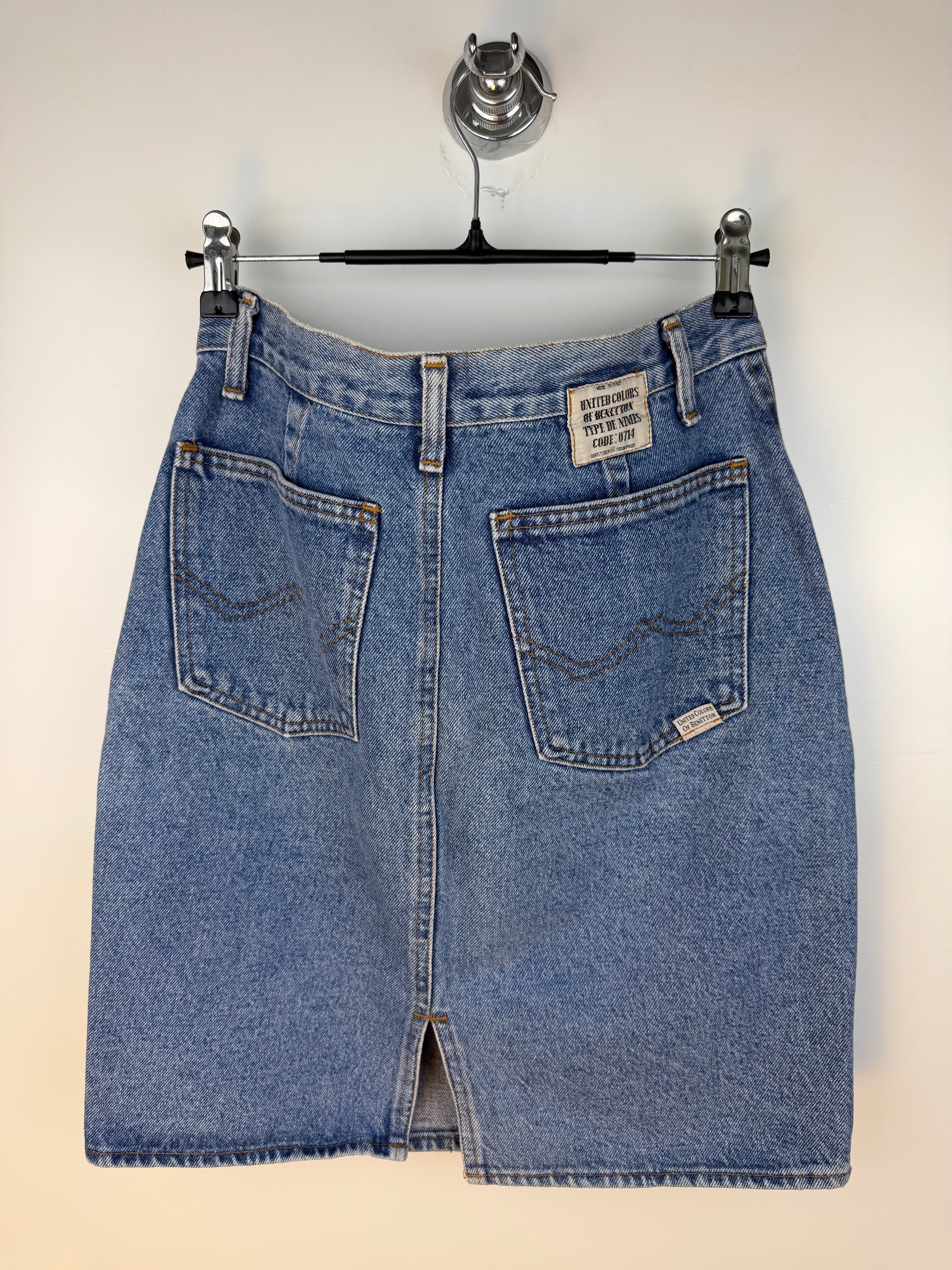 Vintage United Colors of Benetton Denim Skirt Made in Italy