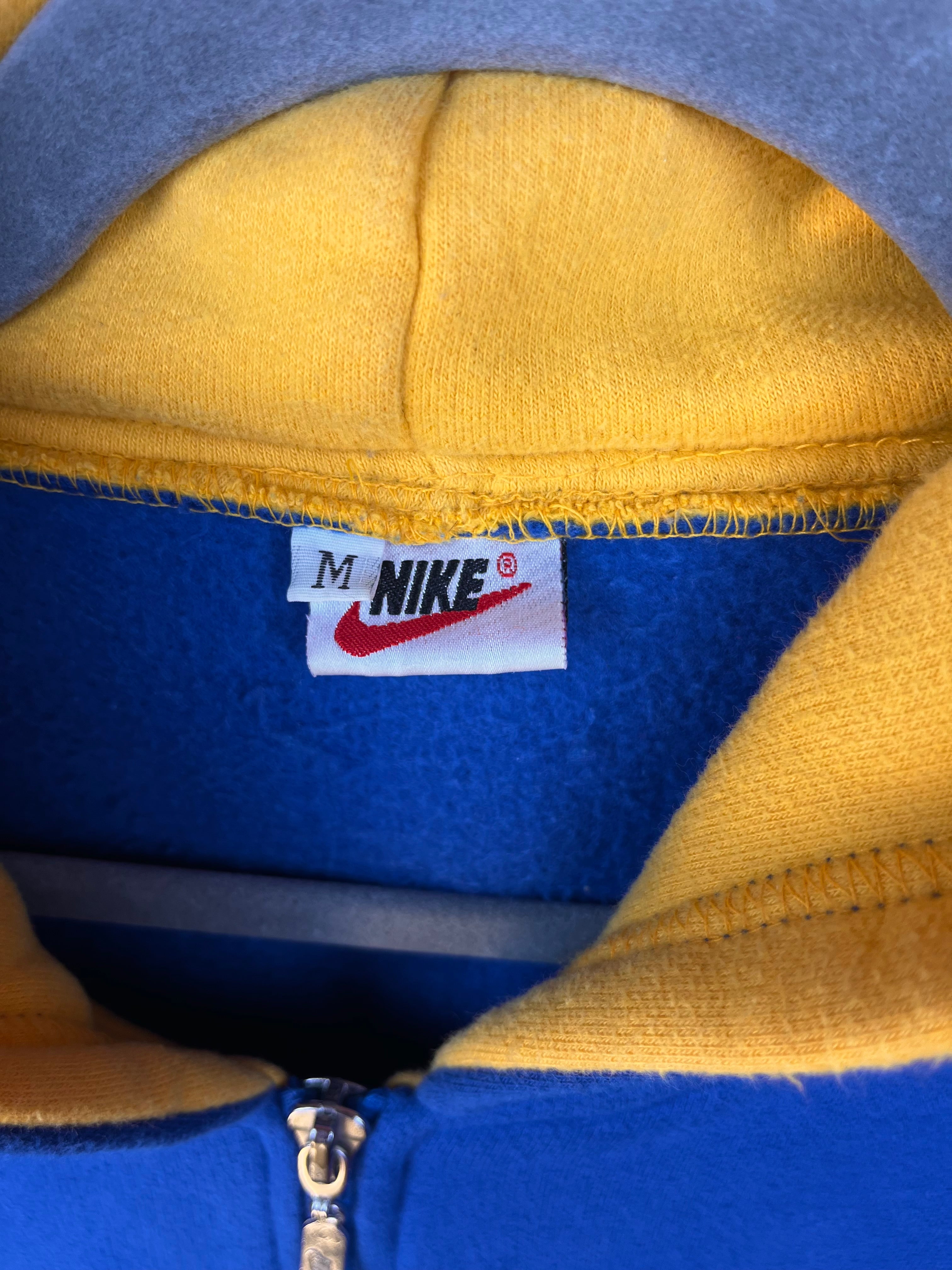 Vintage Nike Sleeveless Hoodie Blue/Yellow