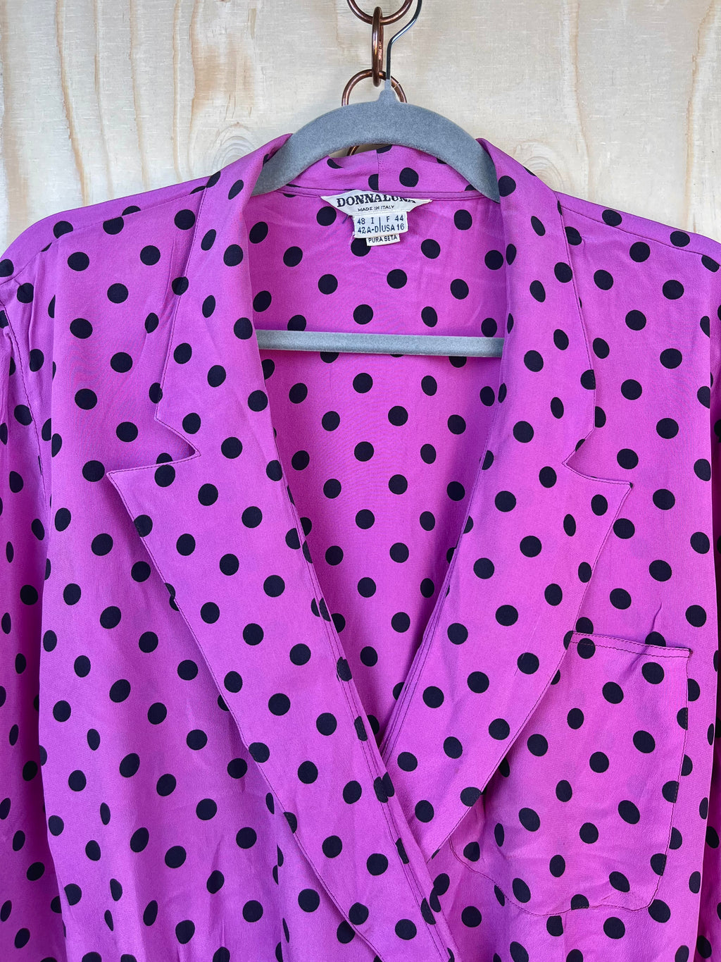 Vintage Silk Polka Dot Blouse – Made in Italy