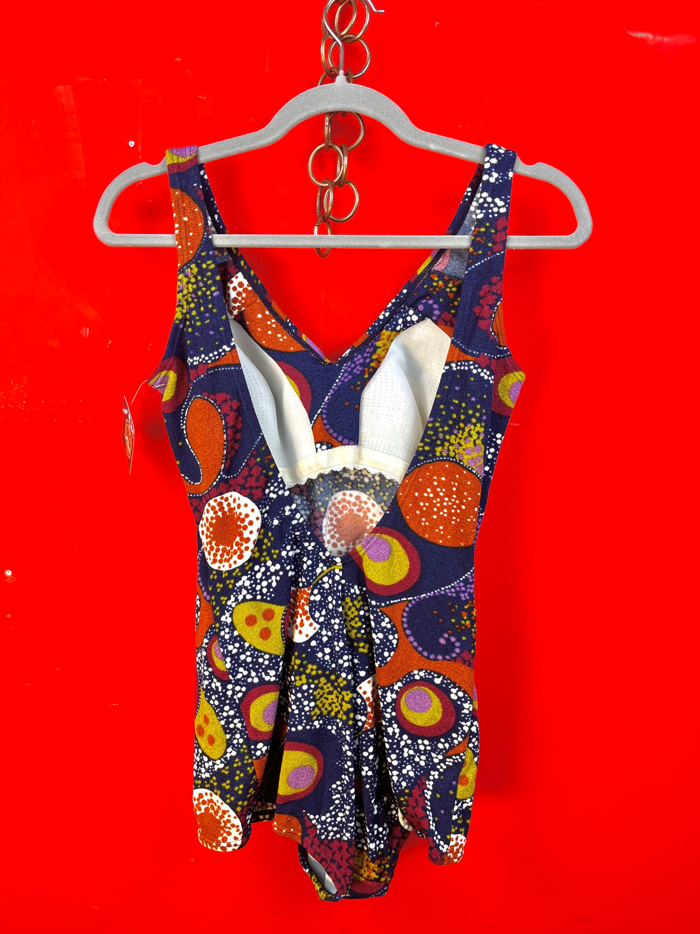Vintage 70s Psychedelic Print Swimsuit Bodysuit