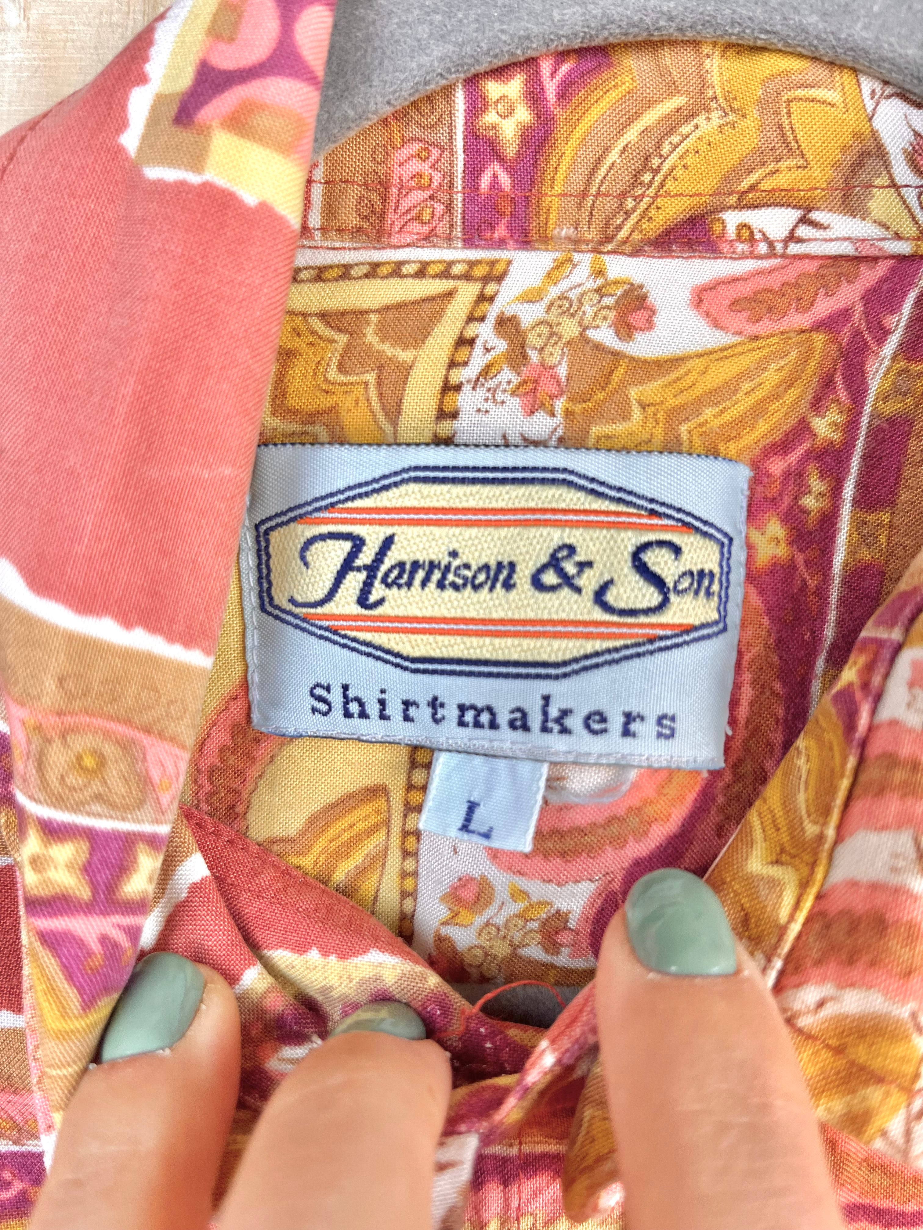 Vintage Paisley Short Sleeve Shirt – Retro Pattern Summer Shirt