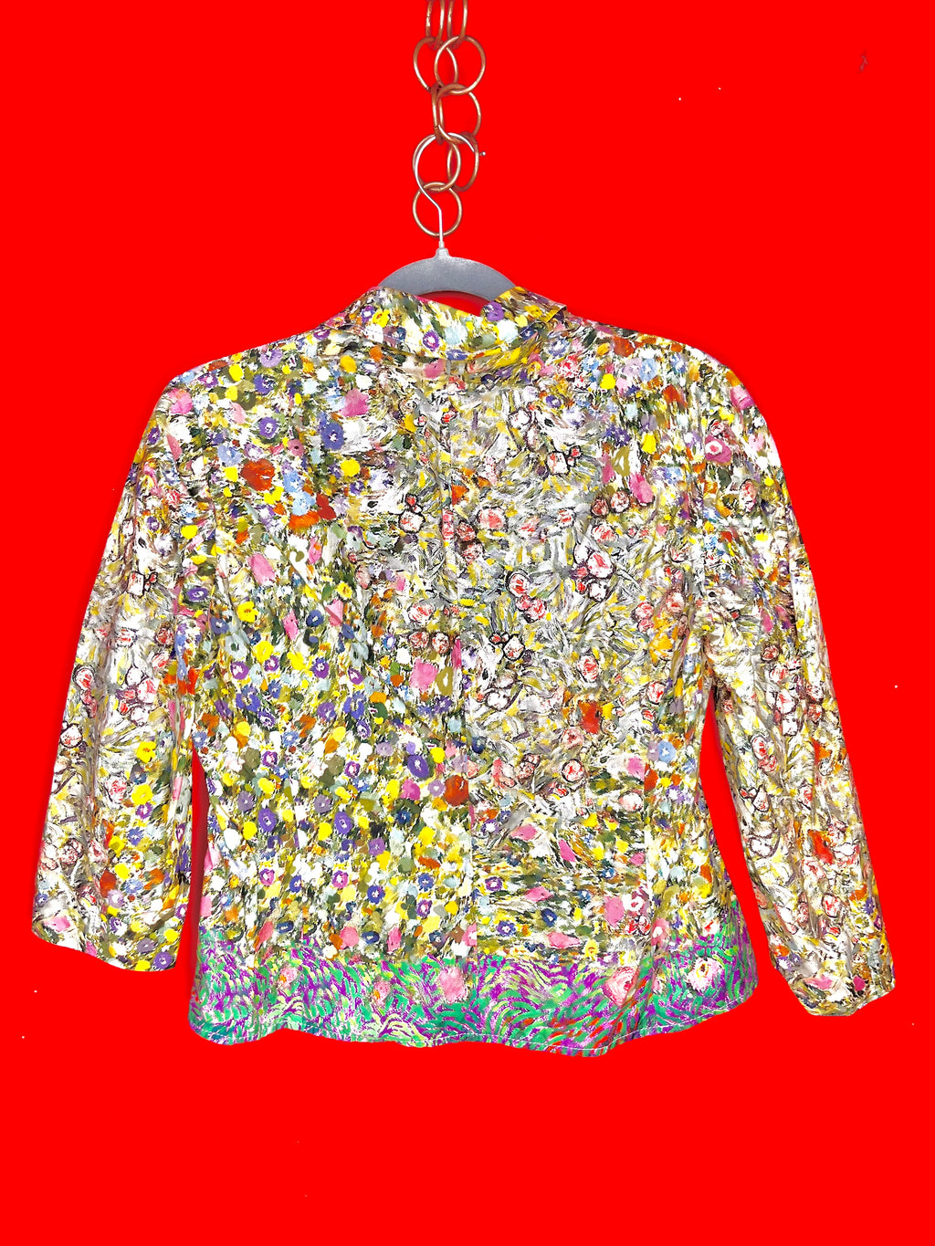 Philosophy di Alberta Ferretti – Giacca Floreale in Cotone Made in Italy