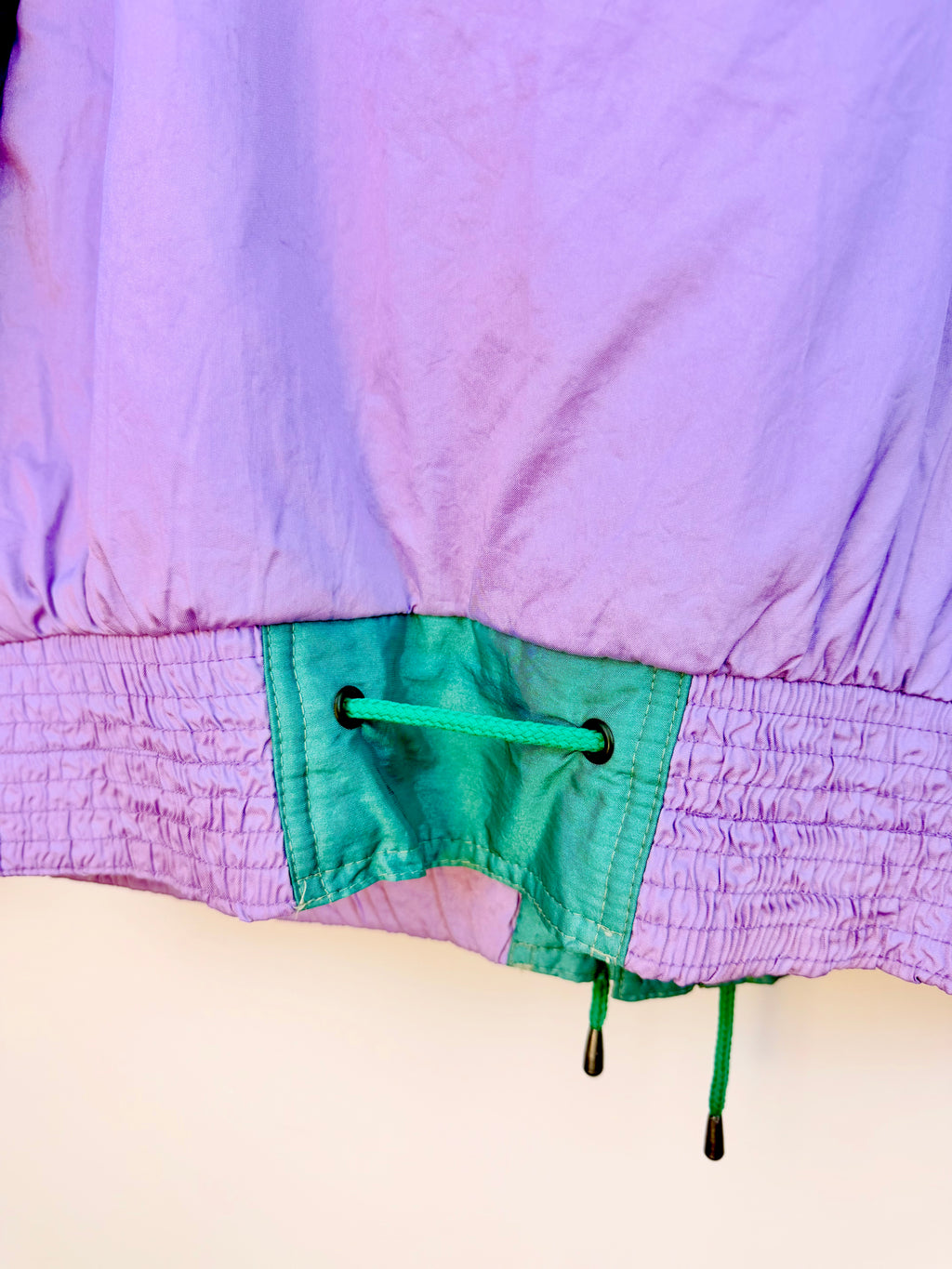 Giacca vintage Biting imbottita lilla e verde