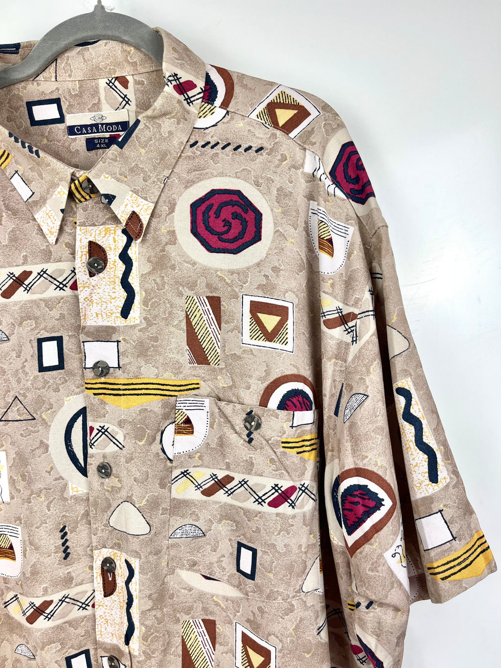 Camicia Vintage Casa Moda Anni ’90 Fantasia Astratta Oversize