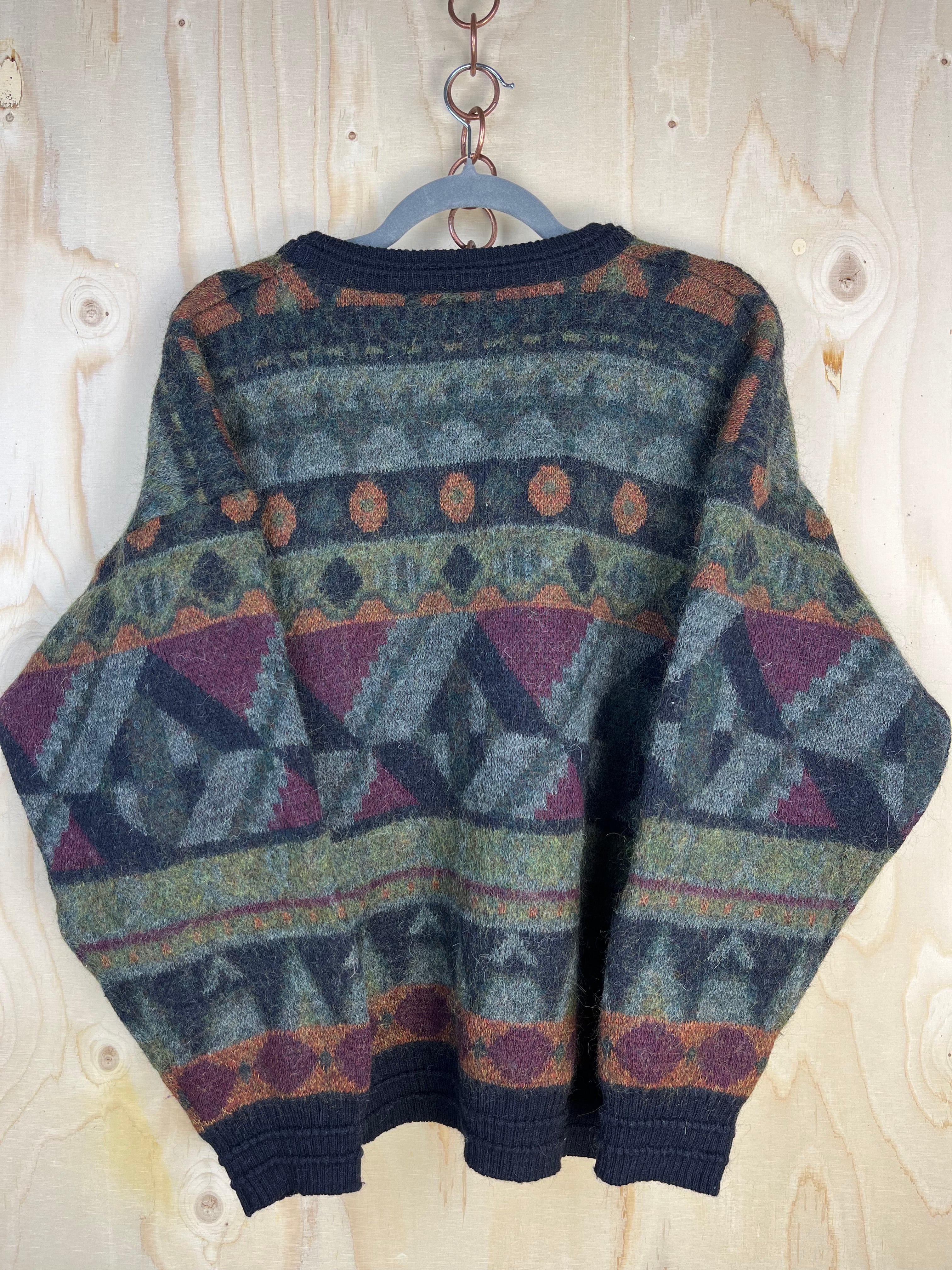 Vintage Wool Alpaca Blend Pattern Sweater