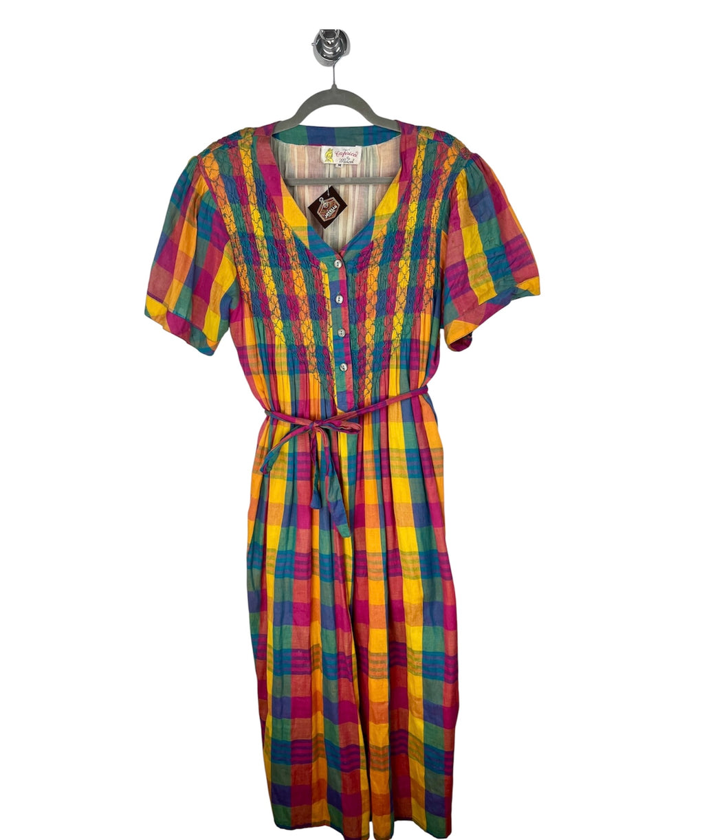 Abito Vintage Made in Italy Multicolor in Cotone
