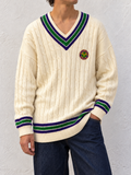 Maglione vintage Wimbledon a trecce – Made in UK