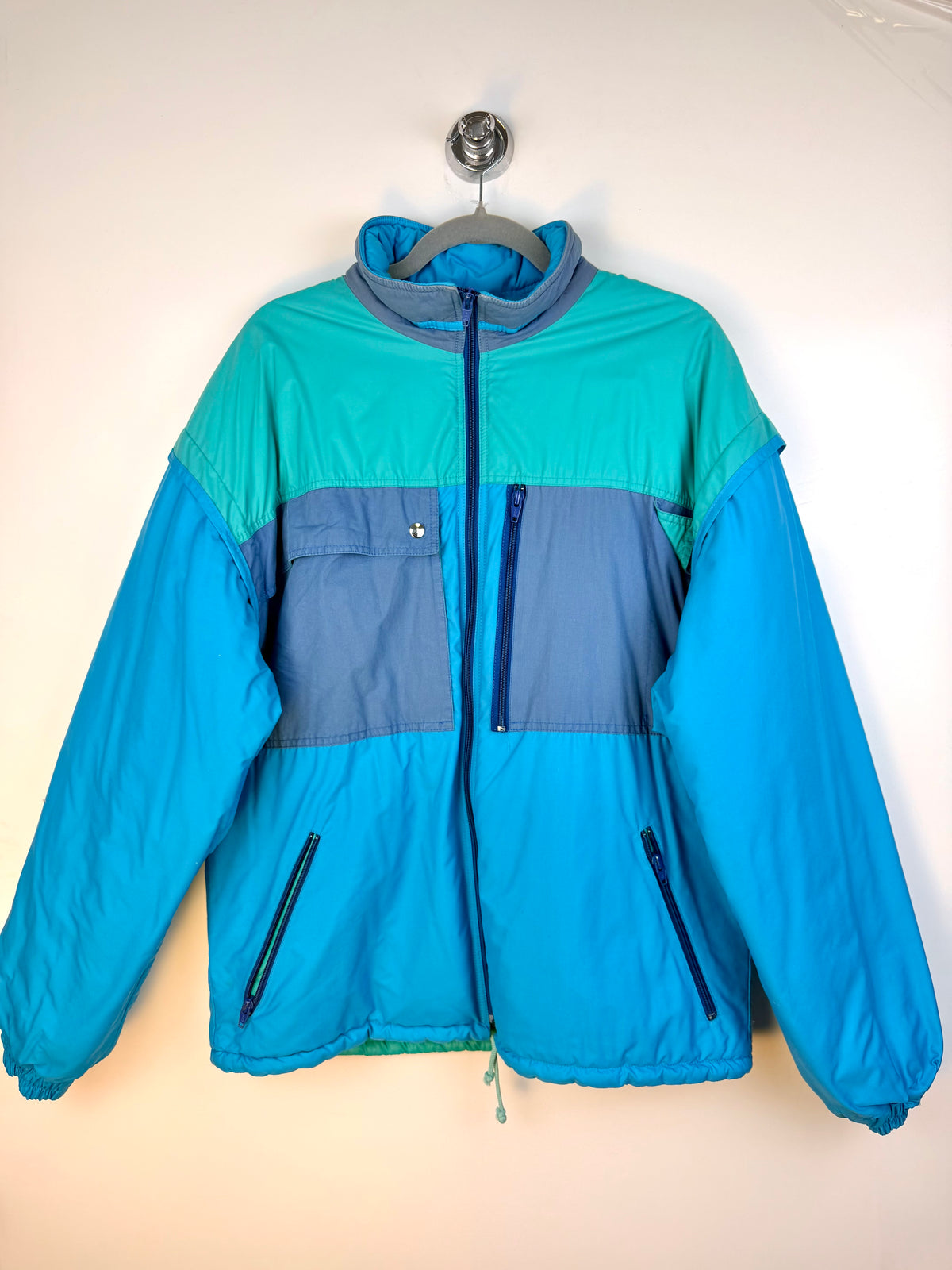 Giacca vintage Colmar Spacerace – azzurro e verde acqua