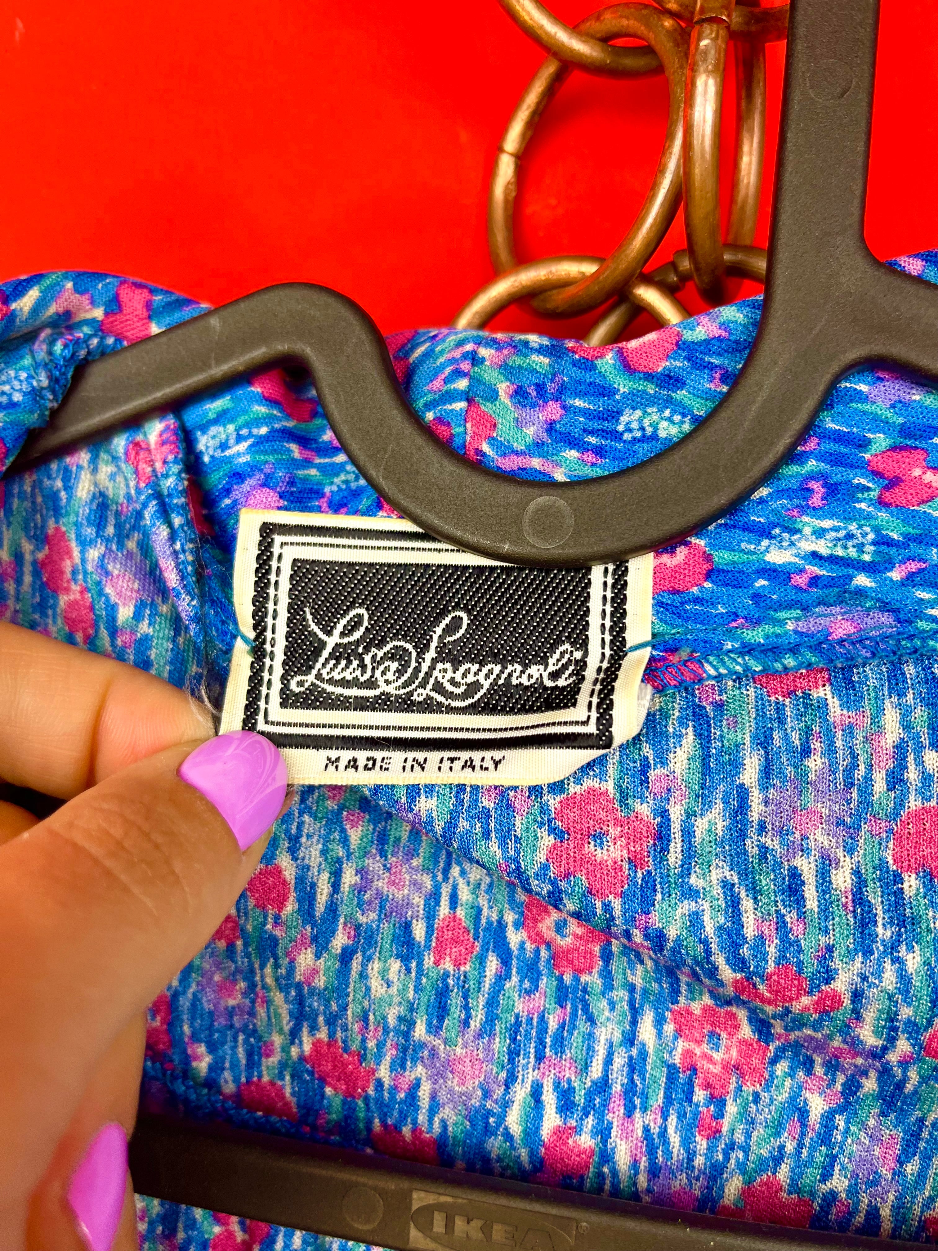 Completo Vintage Floreale Luisa Spagnoli Made in Italy