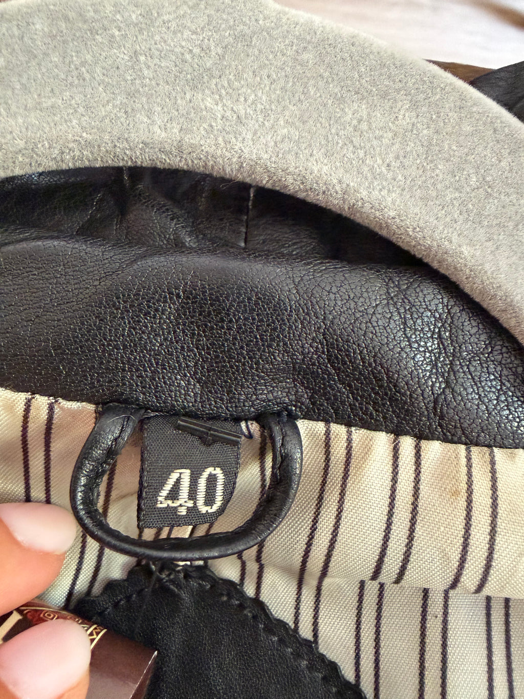 Trench vintage in vera pelle nera LOTUS Fashion anni ’90