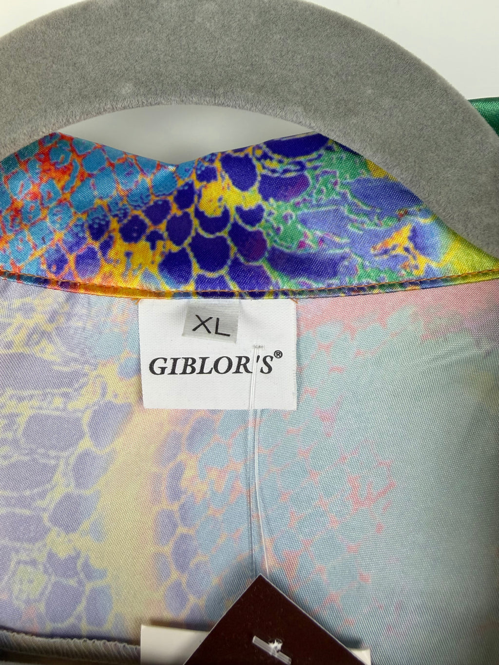 Camicia vintage Giblor’s multicolor effetto pitone anni ’90 – XL