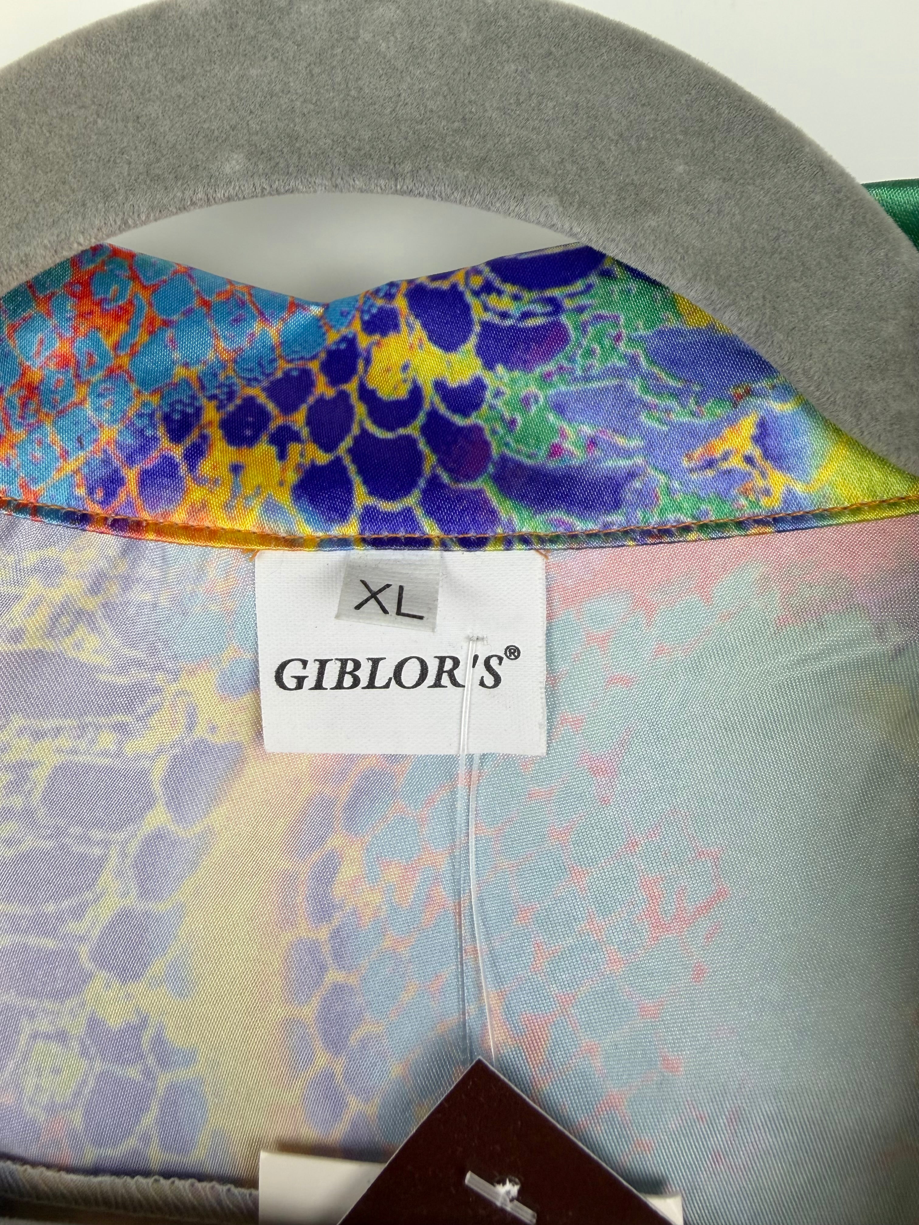 Camicia vintage Giblor’s multicolor effetto pitone anni ’90 – XL