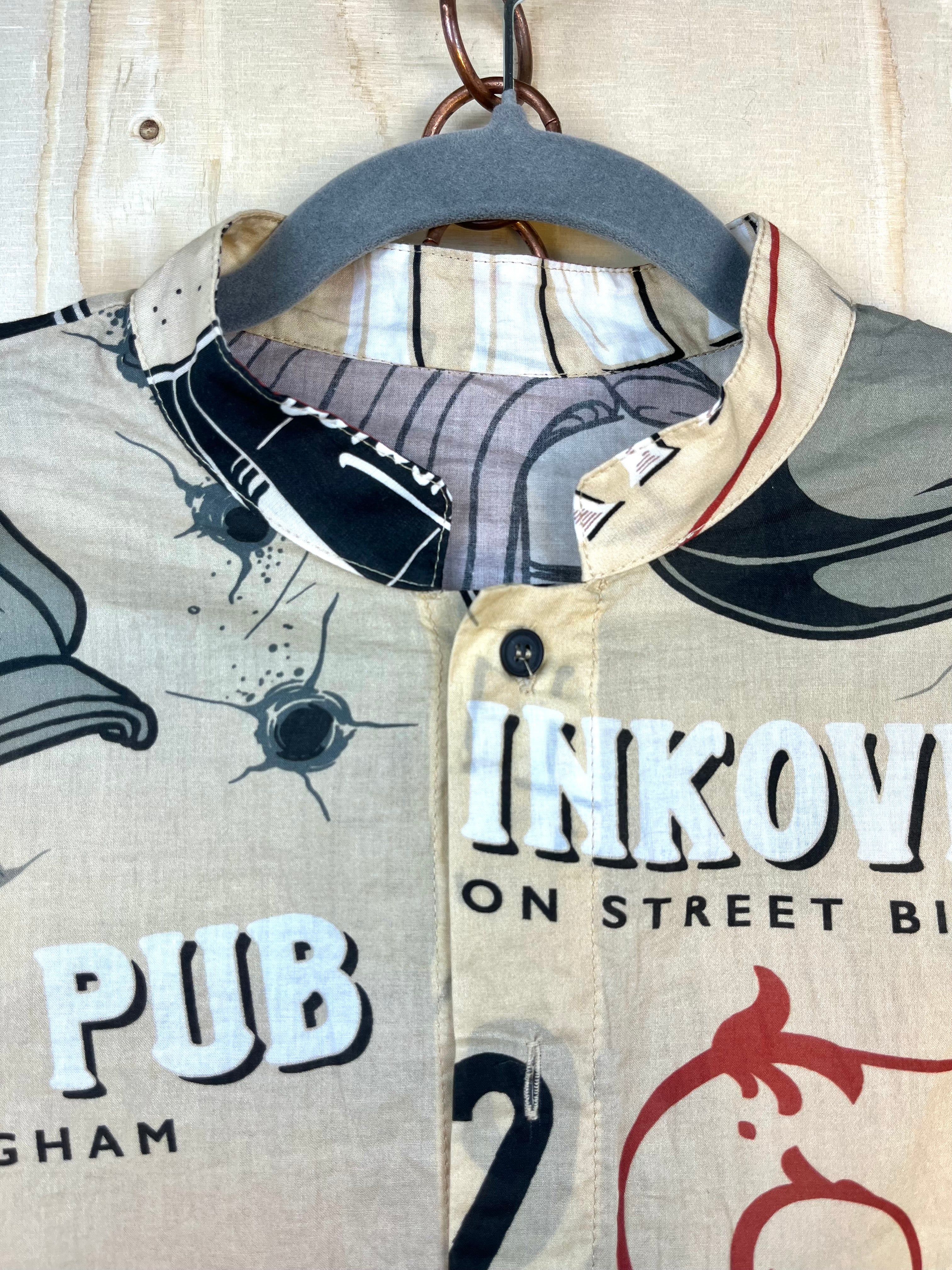 Vintage Graphic Statement Shirt – Made in Italy Cotton Shirt