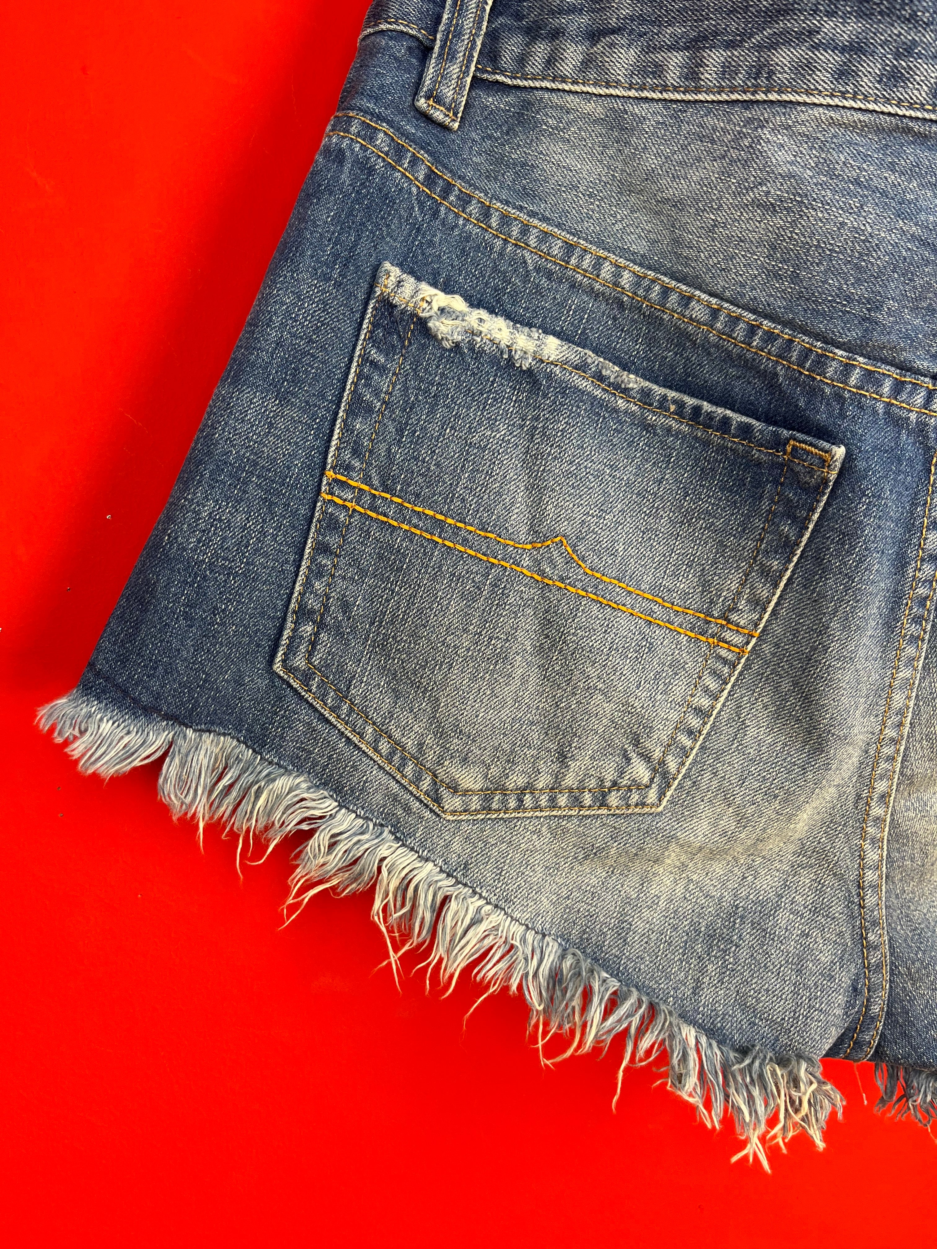 Ralph Lauren Vintage Cut Off USA Flag Denim Shorts