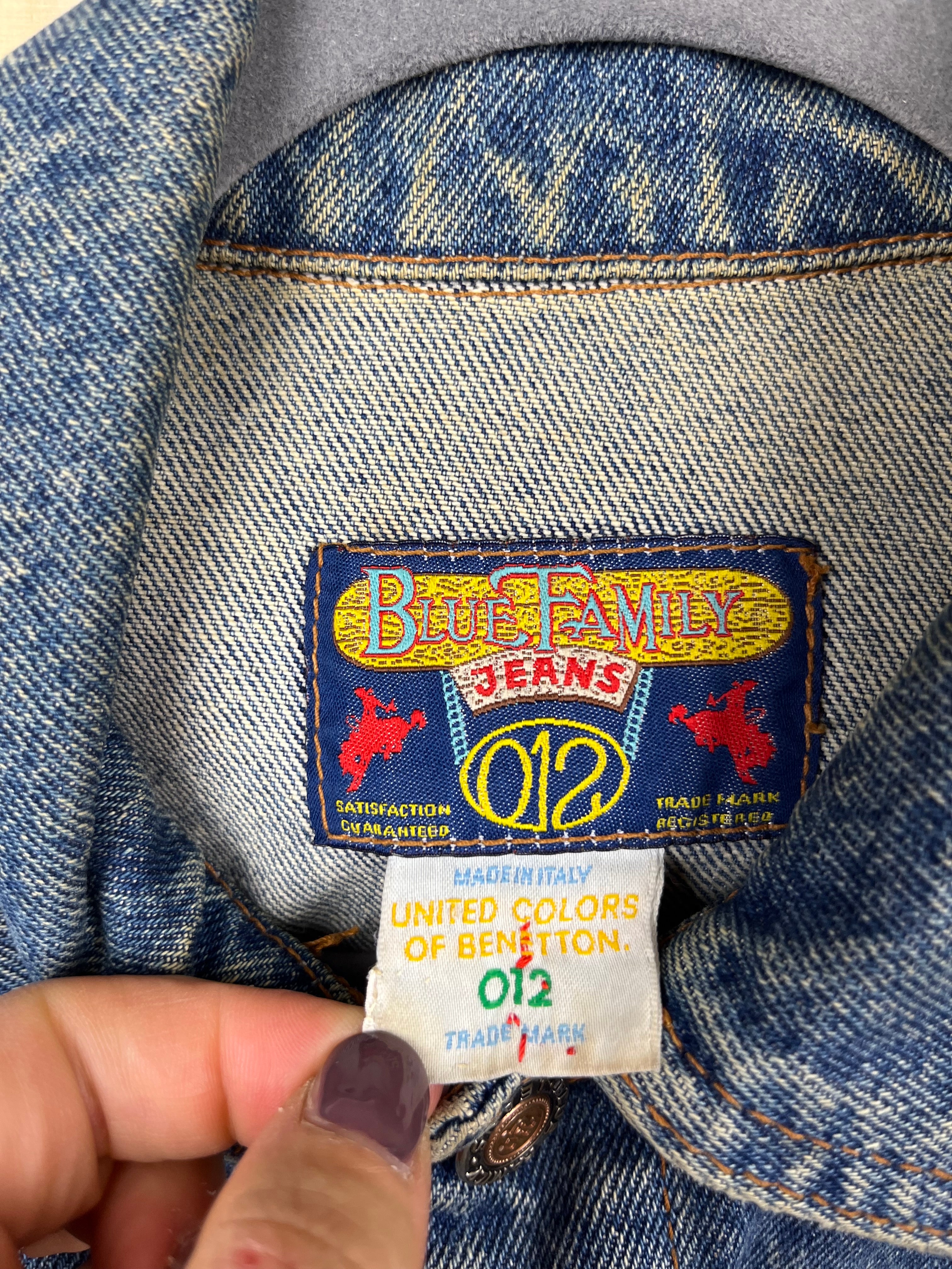 Vintage Benetton Denim Jacket – Blue Family Jeans Made in Italy