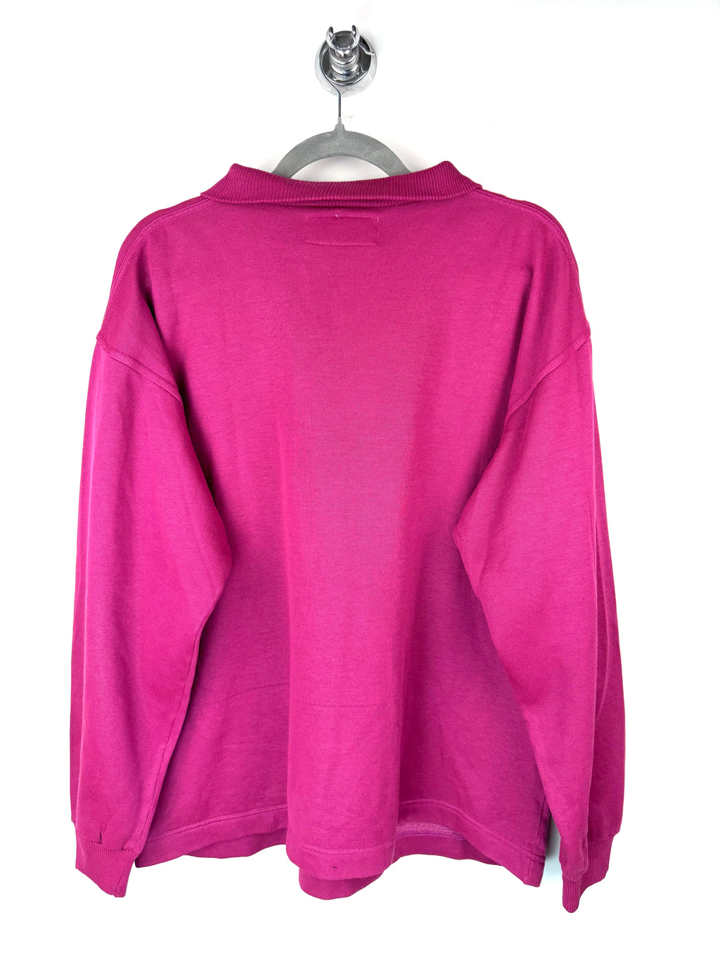 Felpa vintage Snoopy mezza zip fucsia