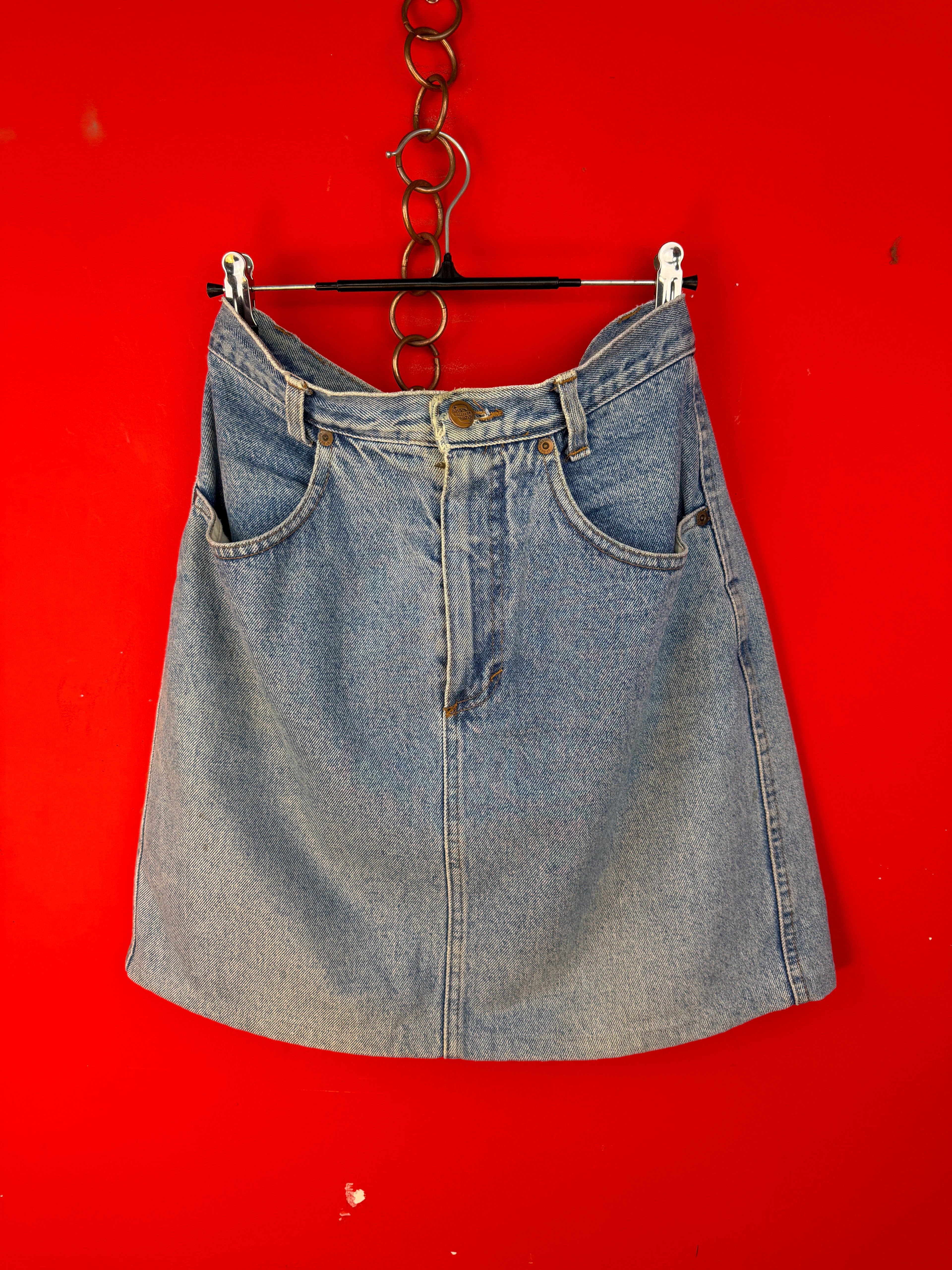 Vintage Benetton Denim Mini Skirt Made in Italy