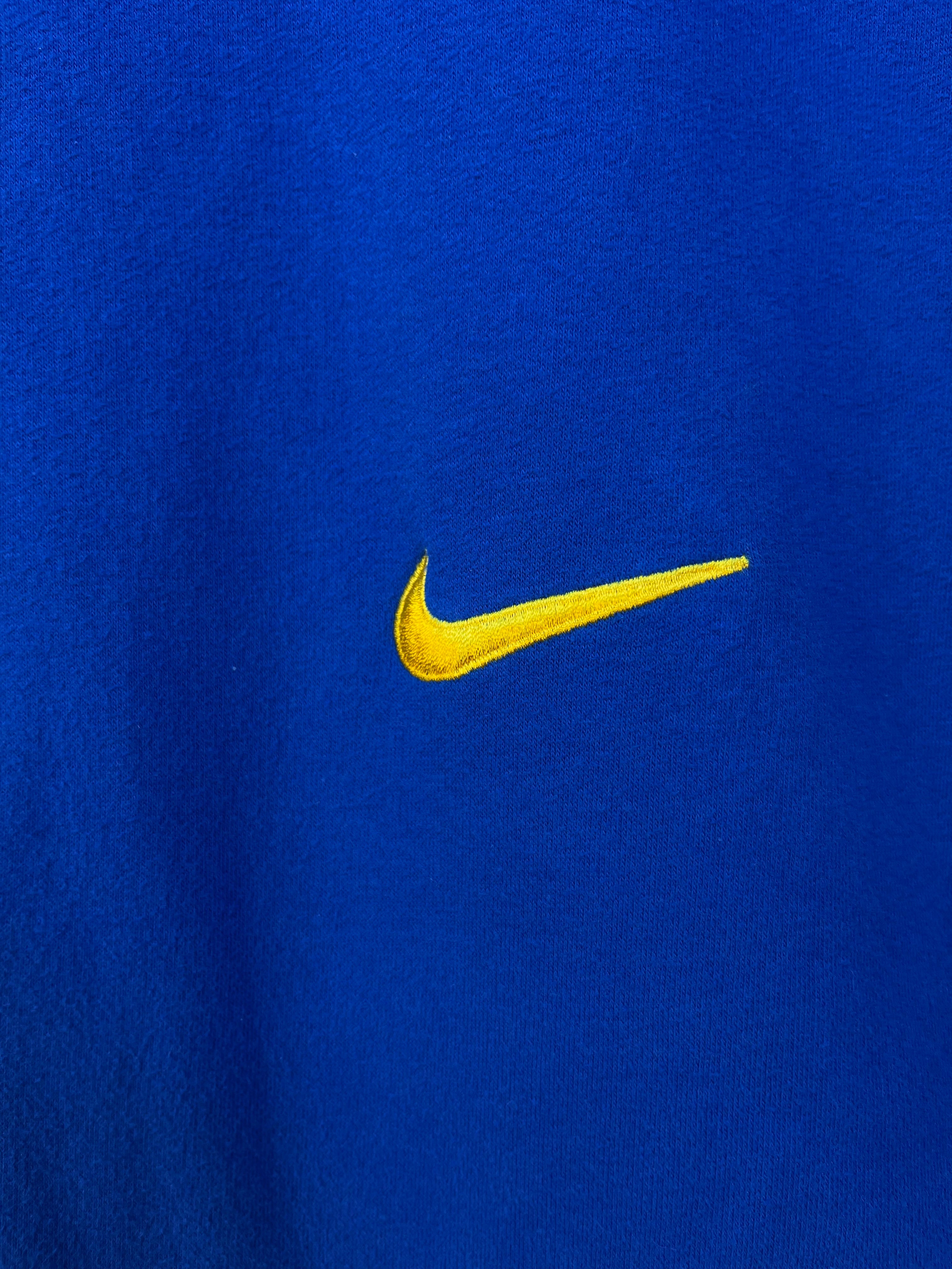 Vintage Nike Sleeveless Hoodie Blue/Yellow
