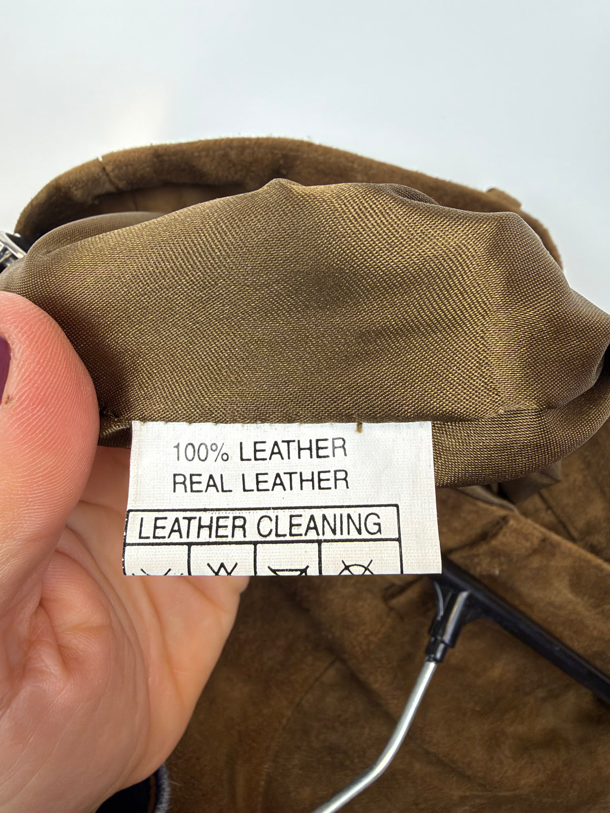 Pantaloni tirolesi originali vintage in pelle scamosciata marrone