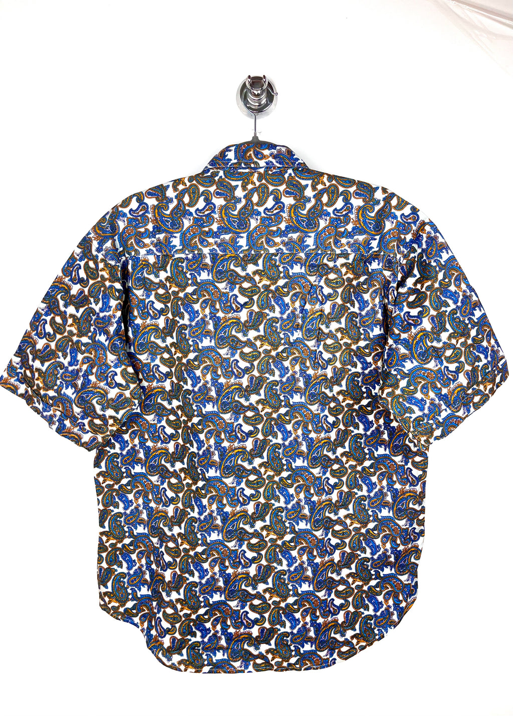 Fabio Onesti Vintage Paisley Shirt – Blue & Gold Pattern – Size M