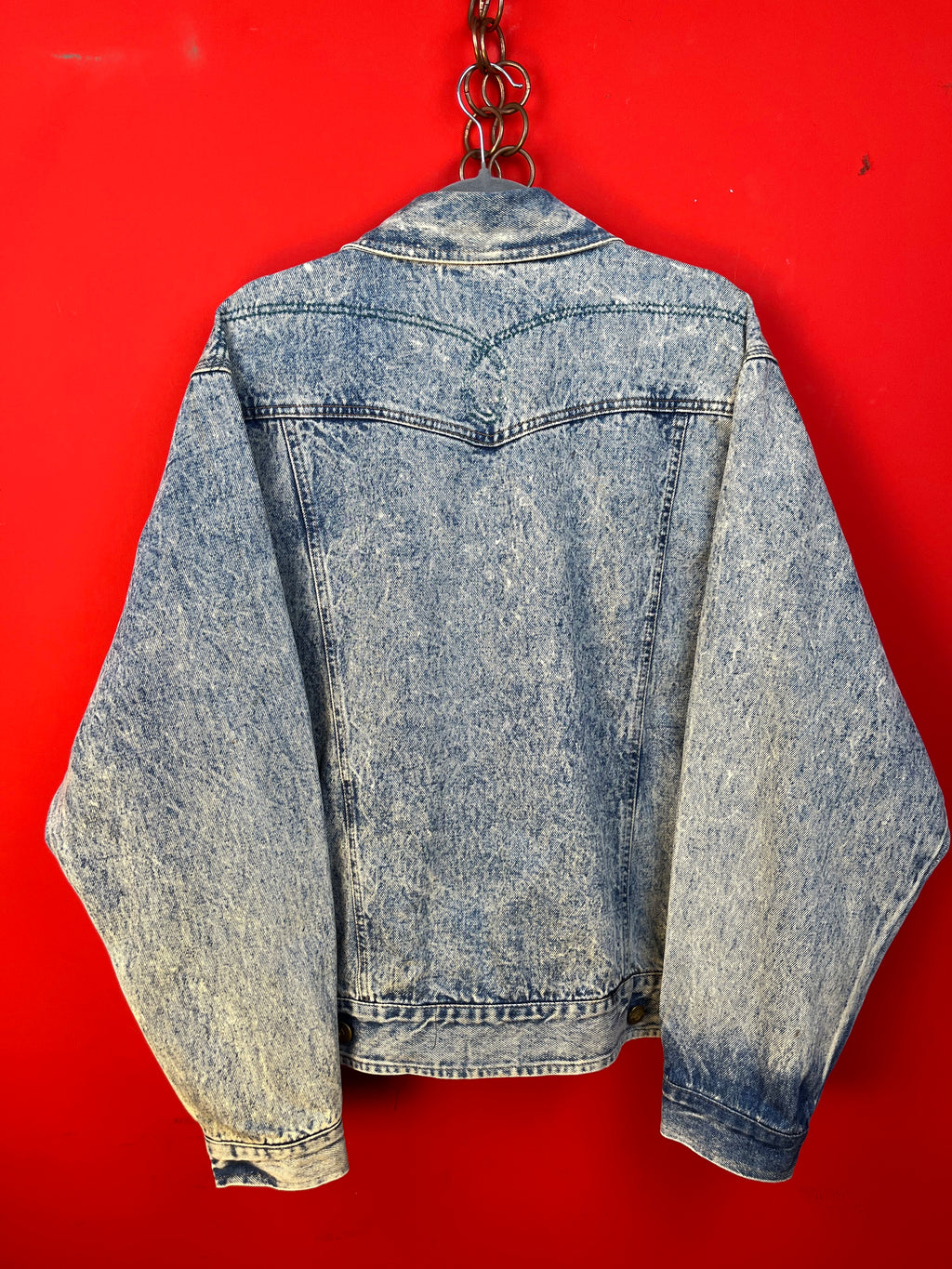 Vintage Acid Wash Denim Jacket Made in Italy