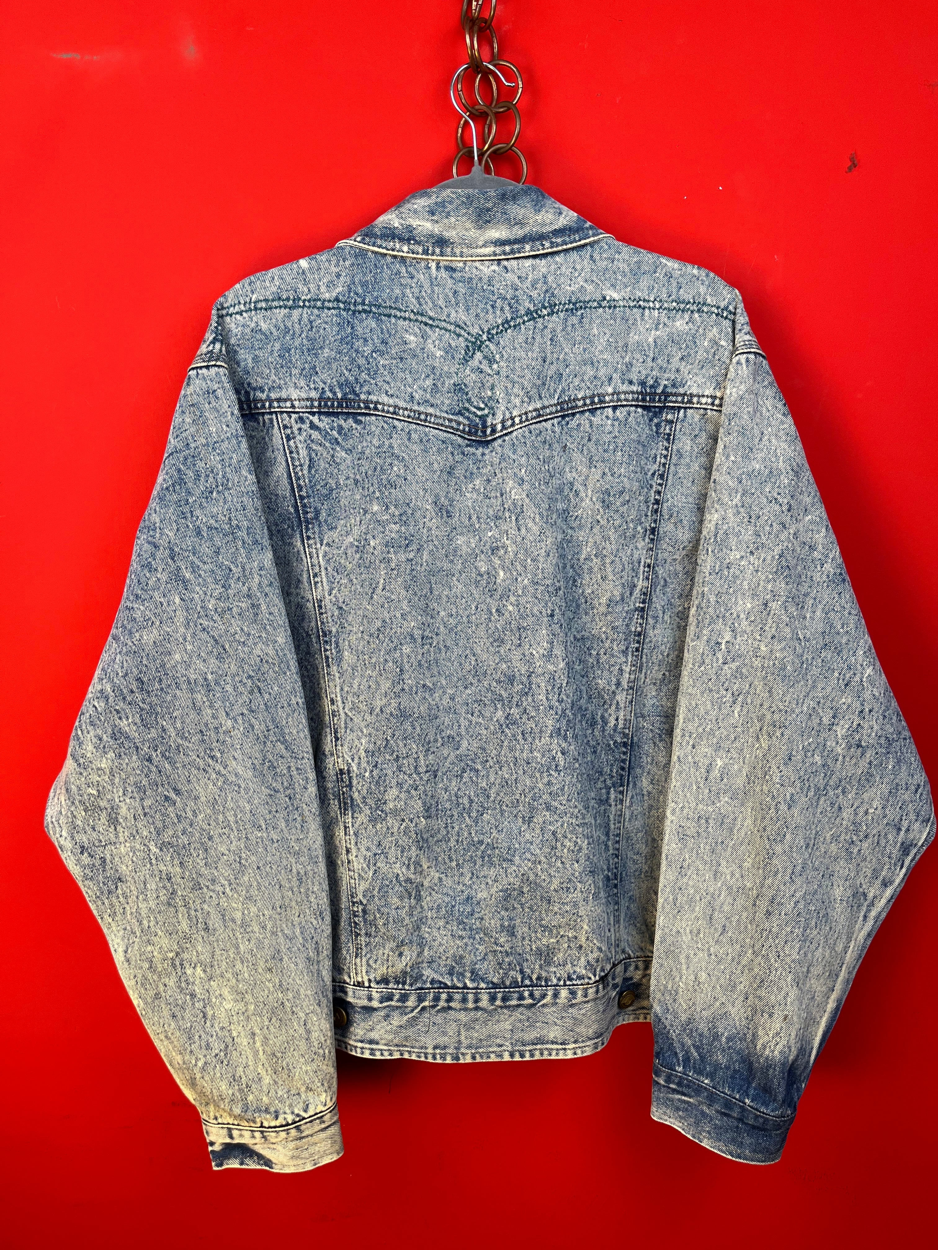 Vintage Acid Wash Denim Jacket Made in Italy