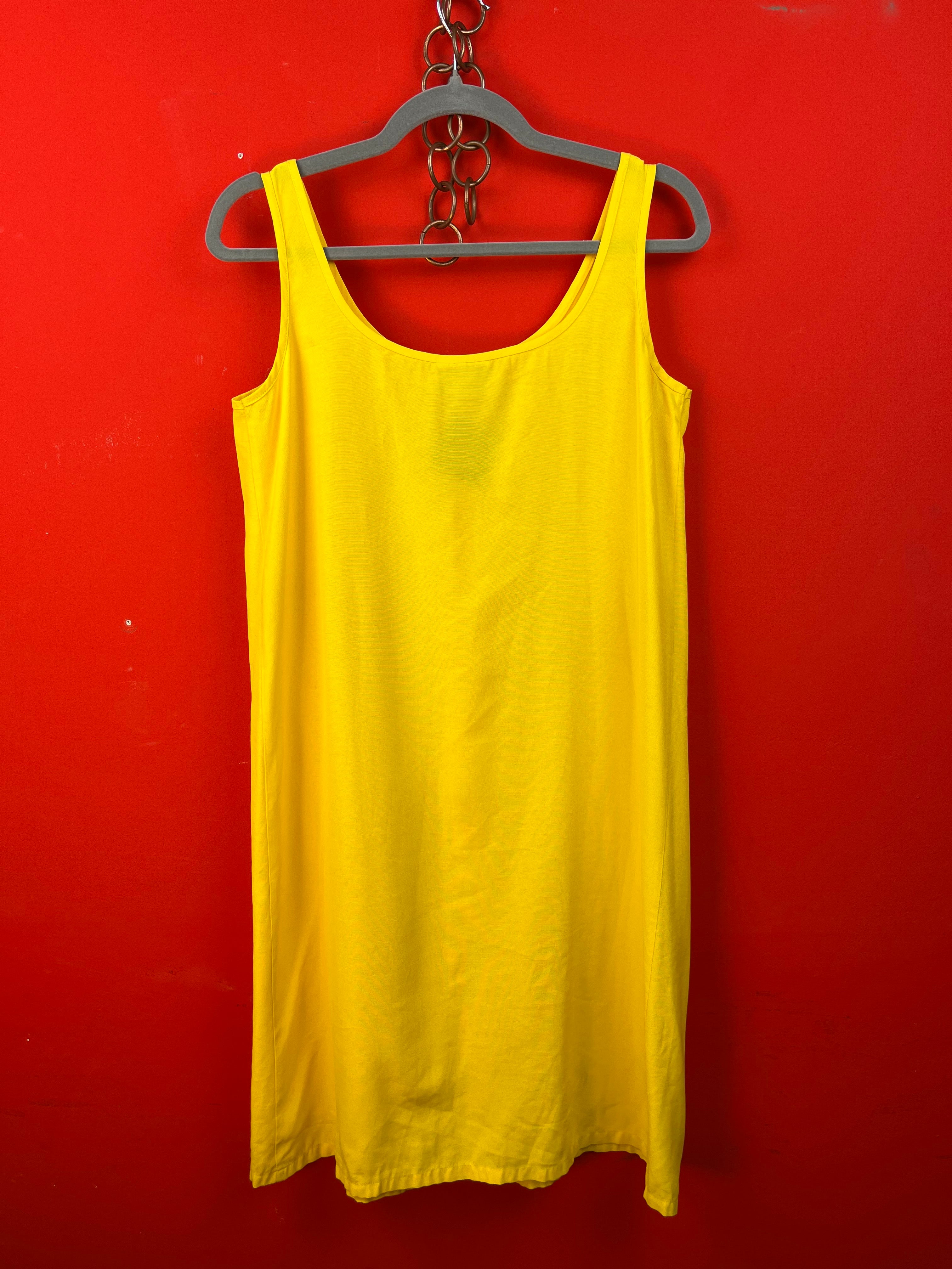 Vintage Yellow Button Dress