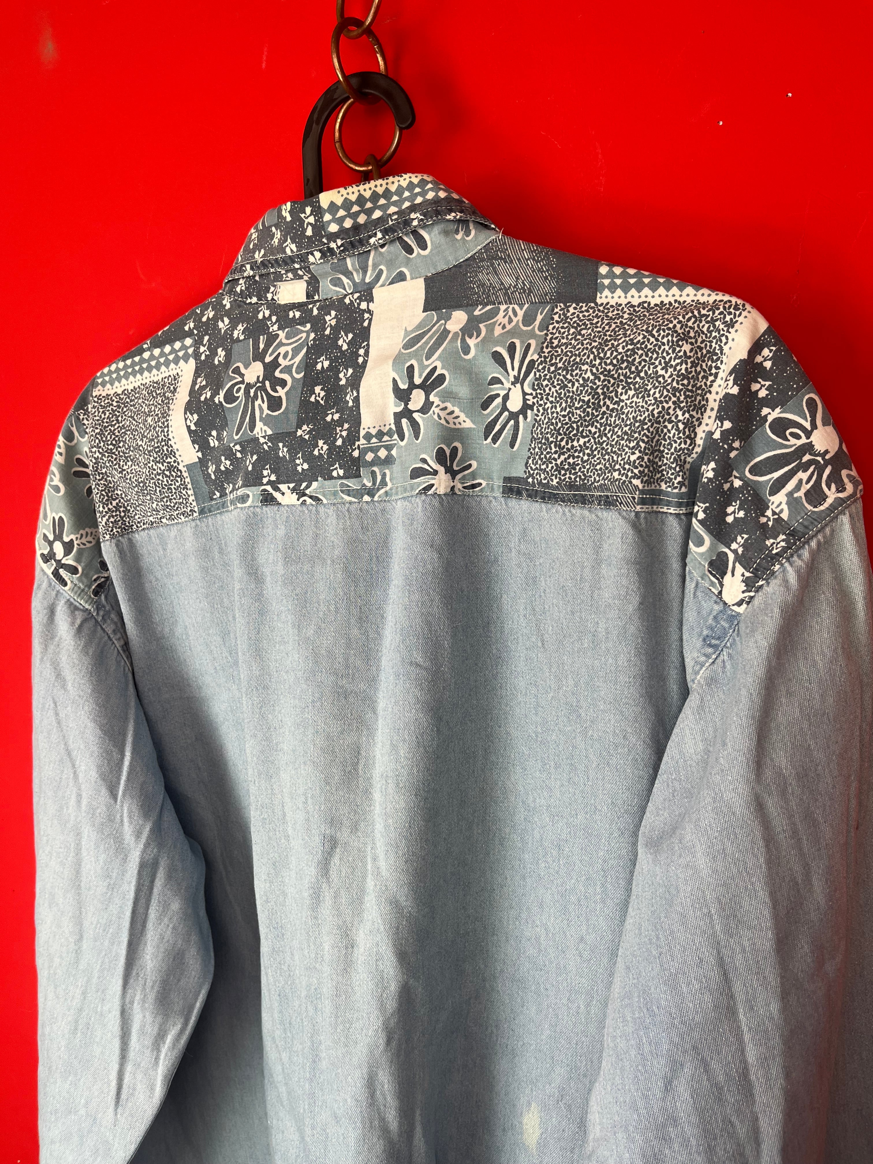 Camicia Vintage Patchwork Skipper 100% Cotone XL