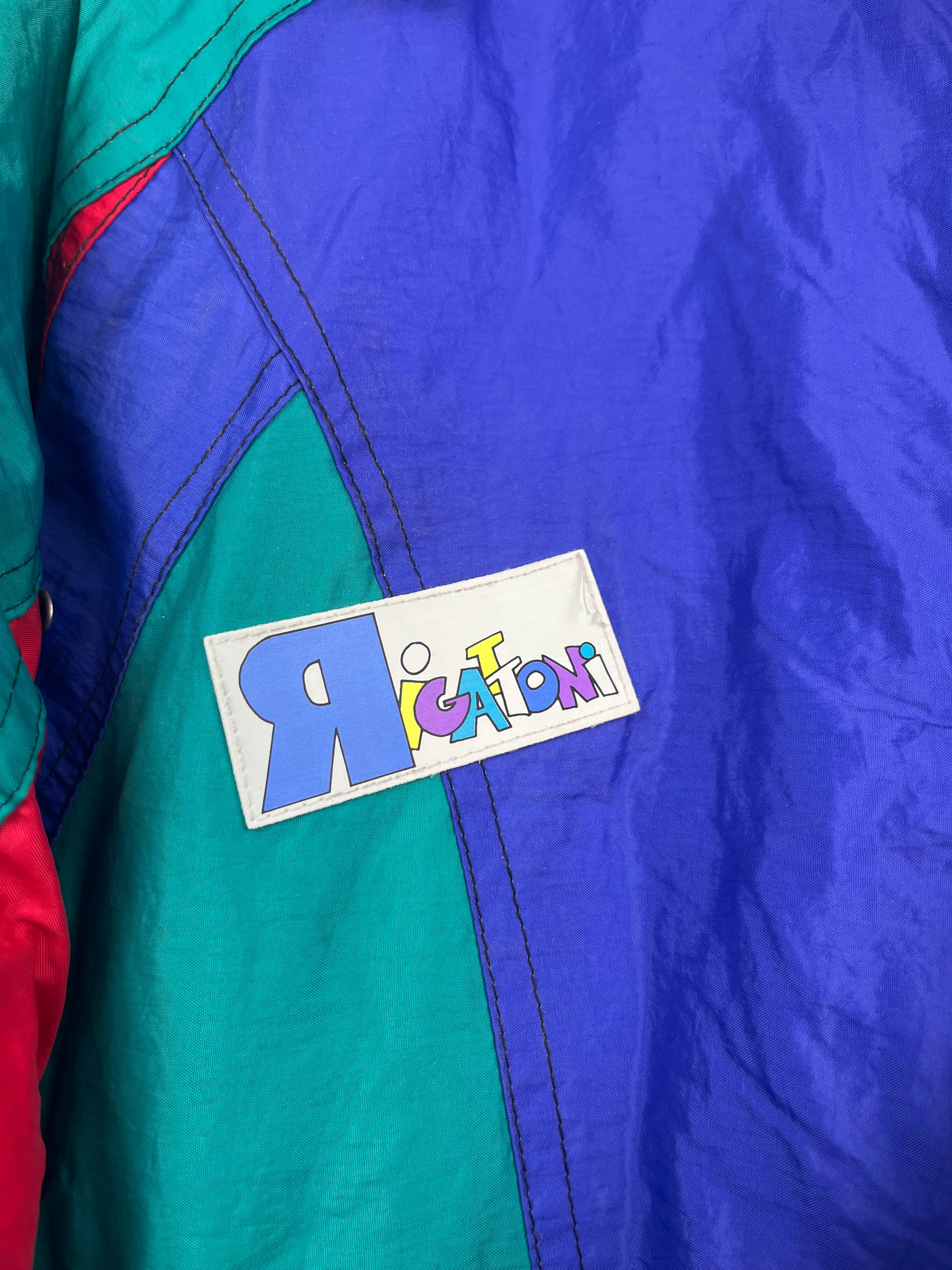 Vintage Colorblock Ski Jacket Multicolor 90s Oversized Puffer