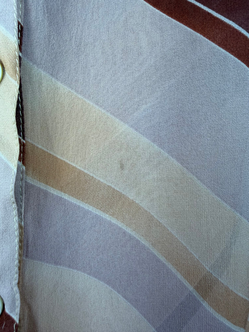 Vintage 100% Silk Striped Blouse – Made in Italy