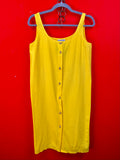 Vintage Yellow Button Dress