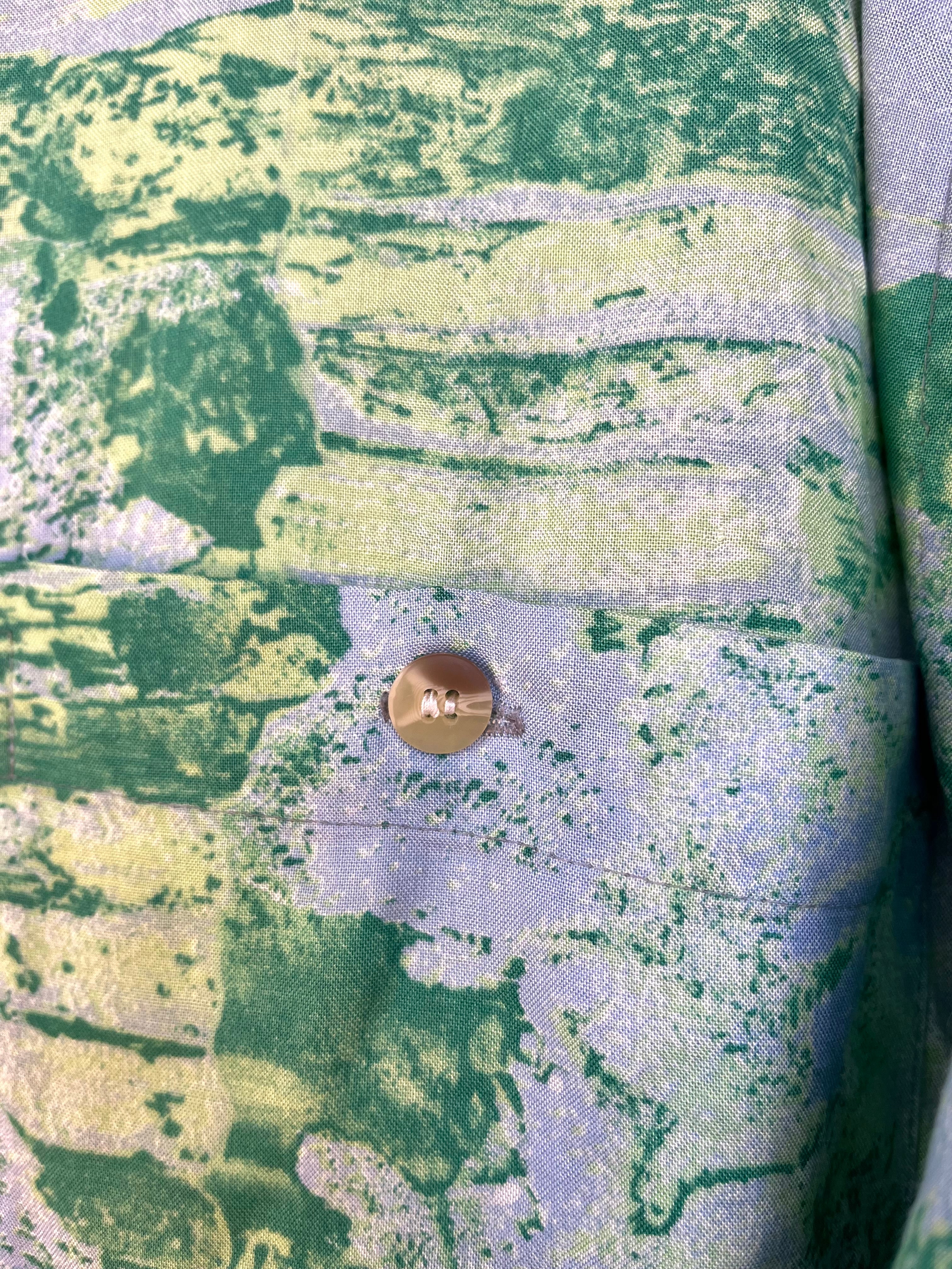 Camicia Vintage Astratta in Viscosa 90s