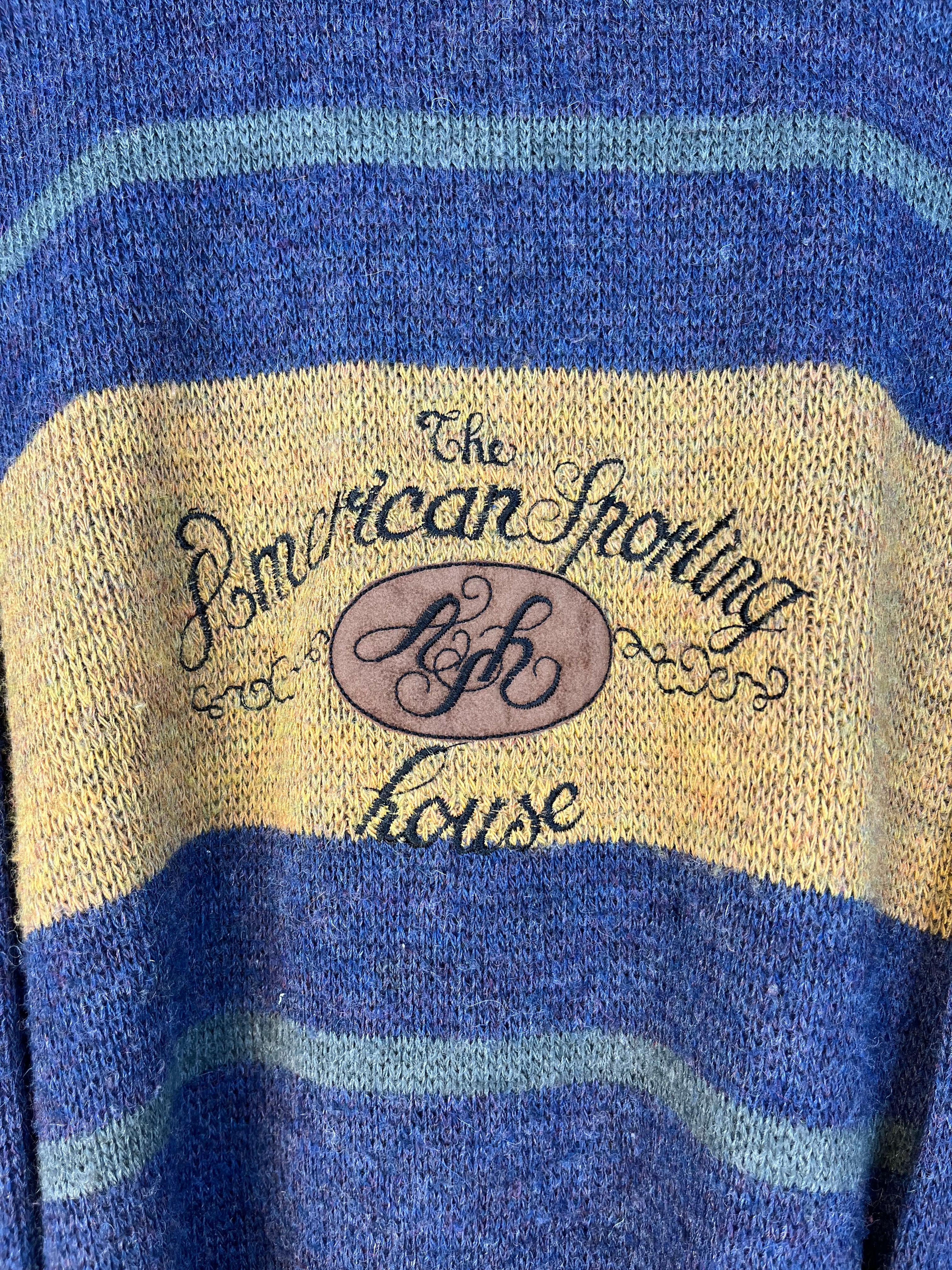 Vintage Blue Oversized Wool Blend Knit Sweater
