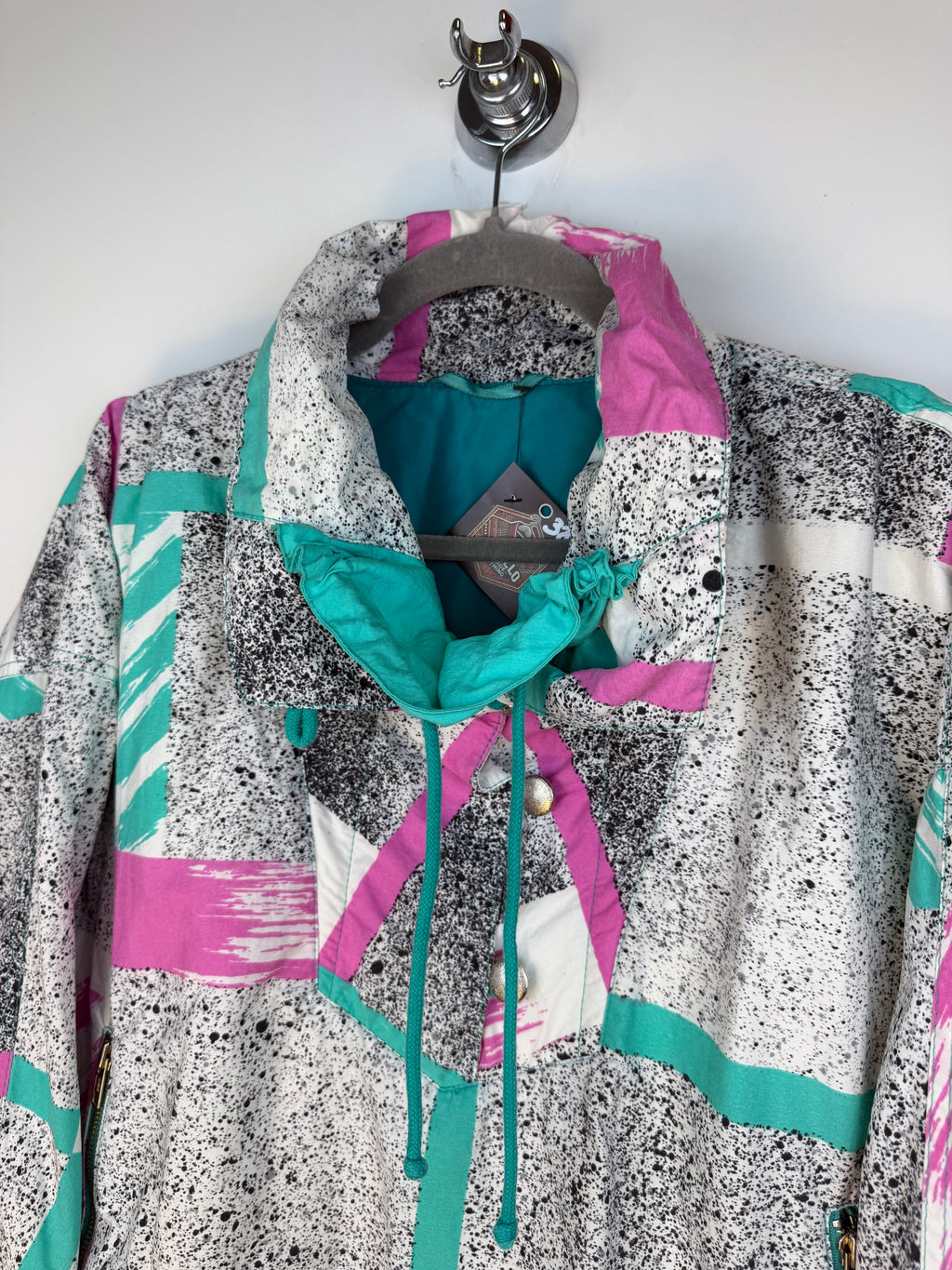 Vintage 80s Memphis Print Windbreaker – Oversized