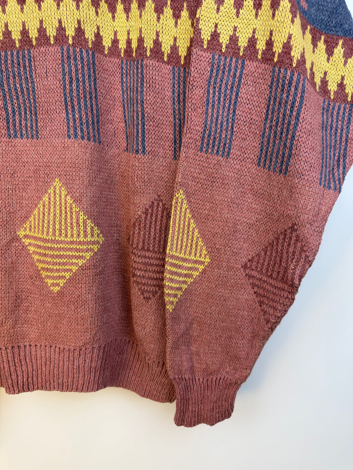Maglione vintage fantasia geometrica anni ’90