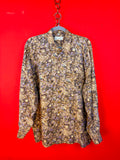 Camicia vintage Giacomo Larussa 100% seta fantasia floreale
