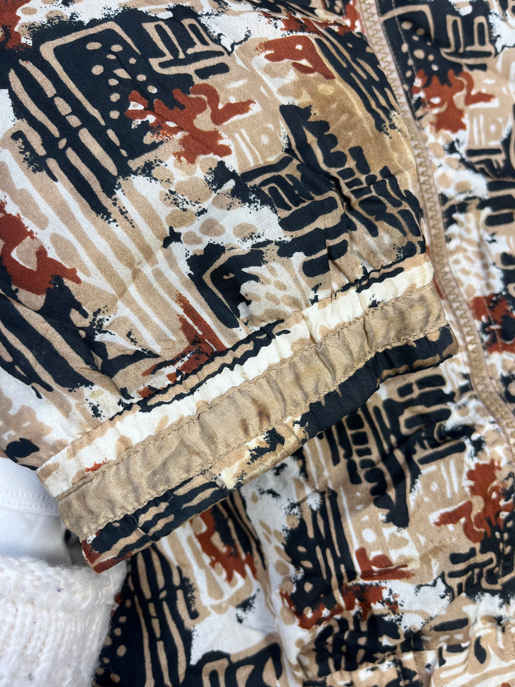Vintage Silk Blend Jacket 90s Abstract