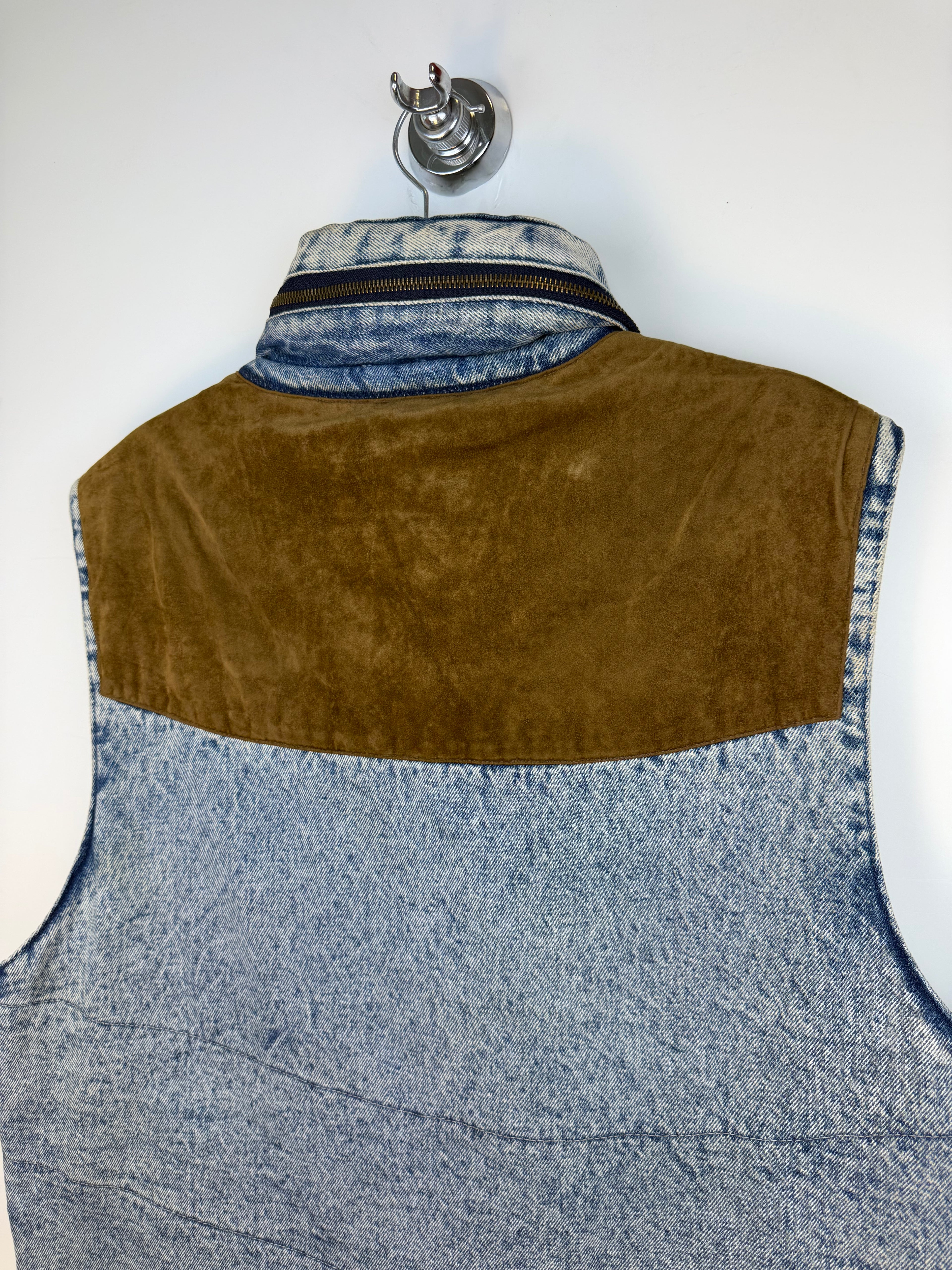 Roy Rogers Vintage Task Force Denim & Suede Vest XL – Made in Italy