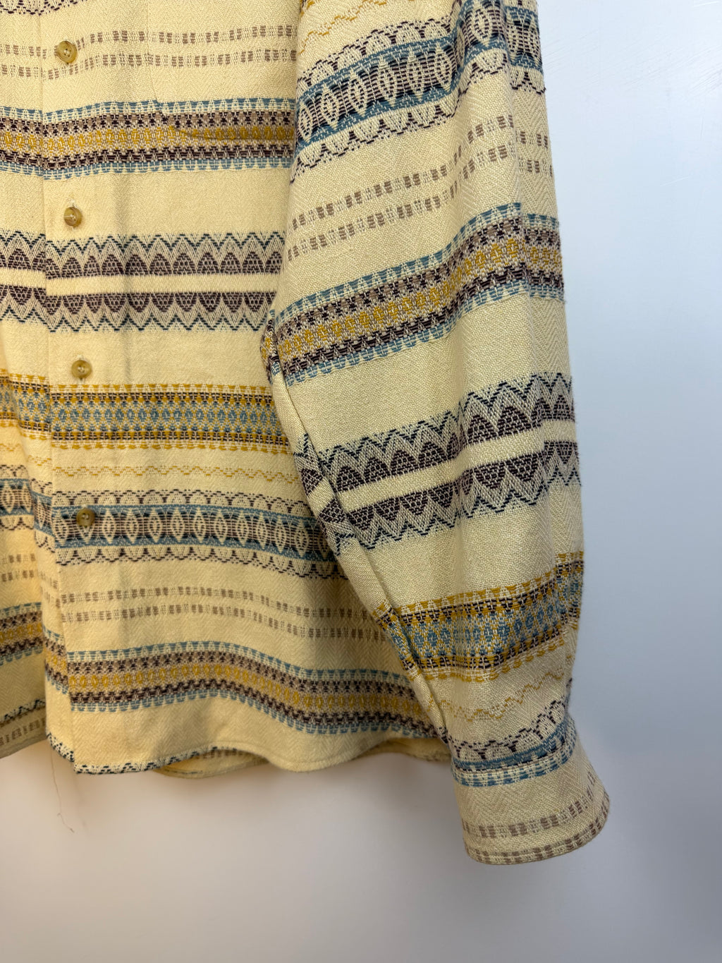 Camicia vintage in misto lana con fantasia geometrica – Old Einhorn Company
