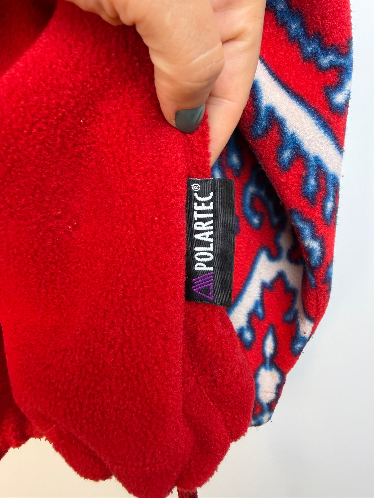 Pile vintage Cape Horn rosso in Polartec – L unisex