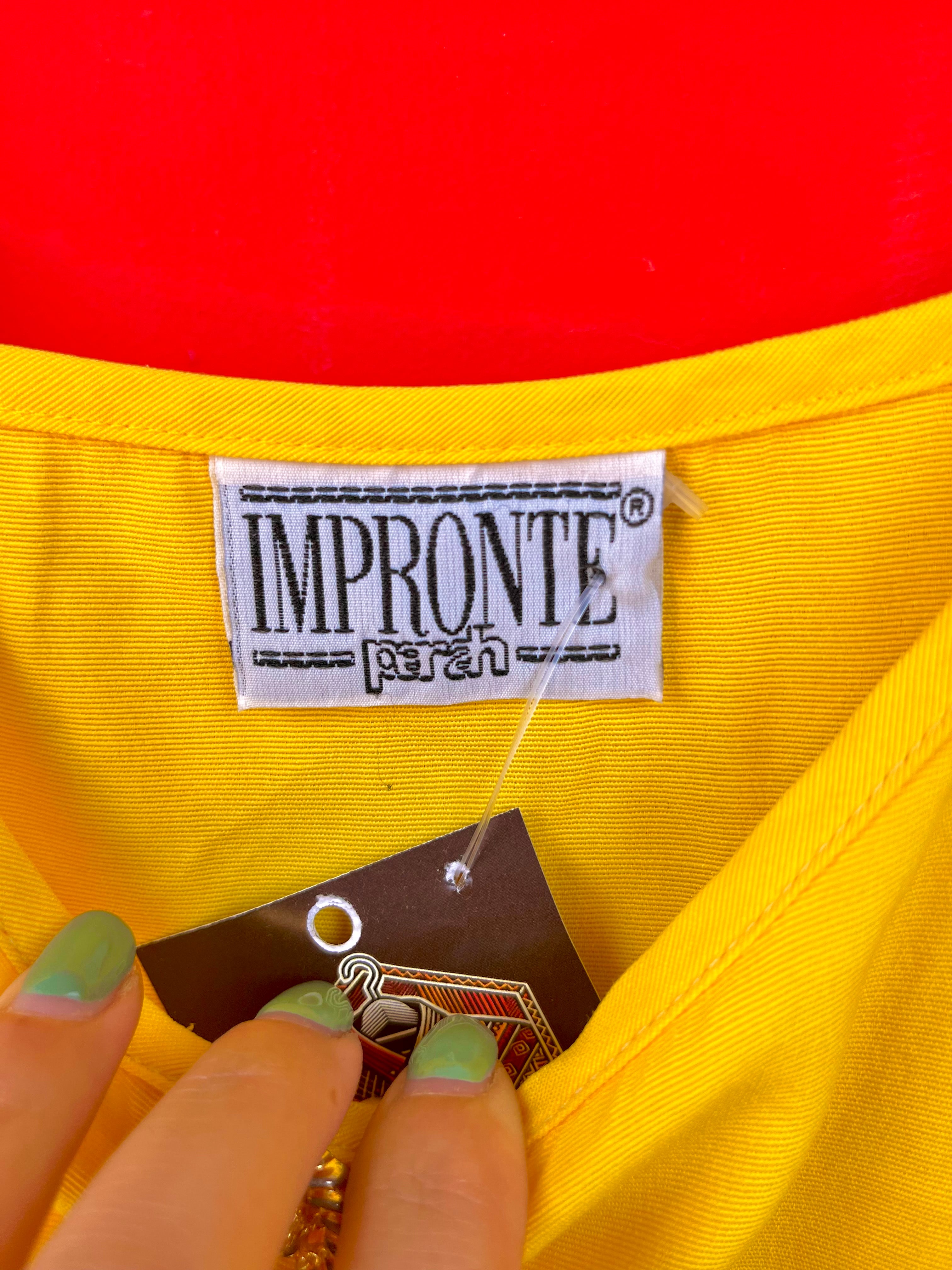 Vintage Yellow Button Dress