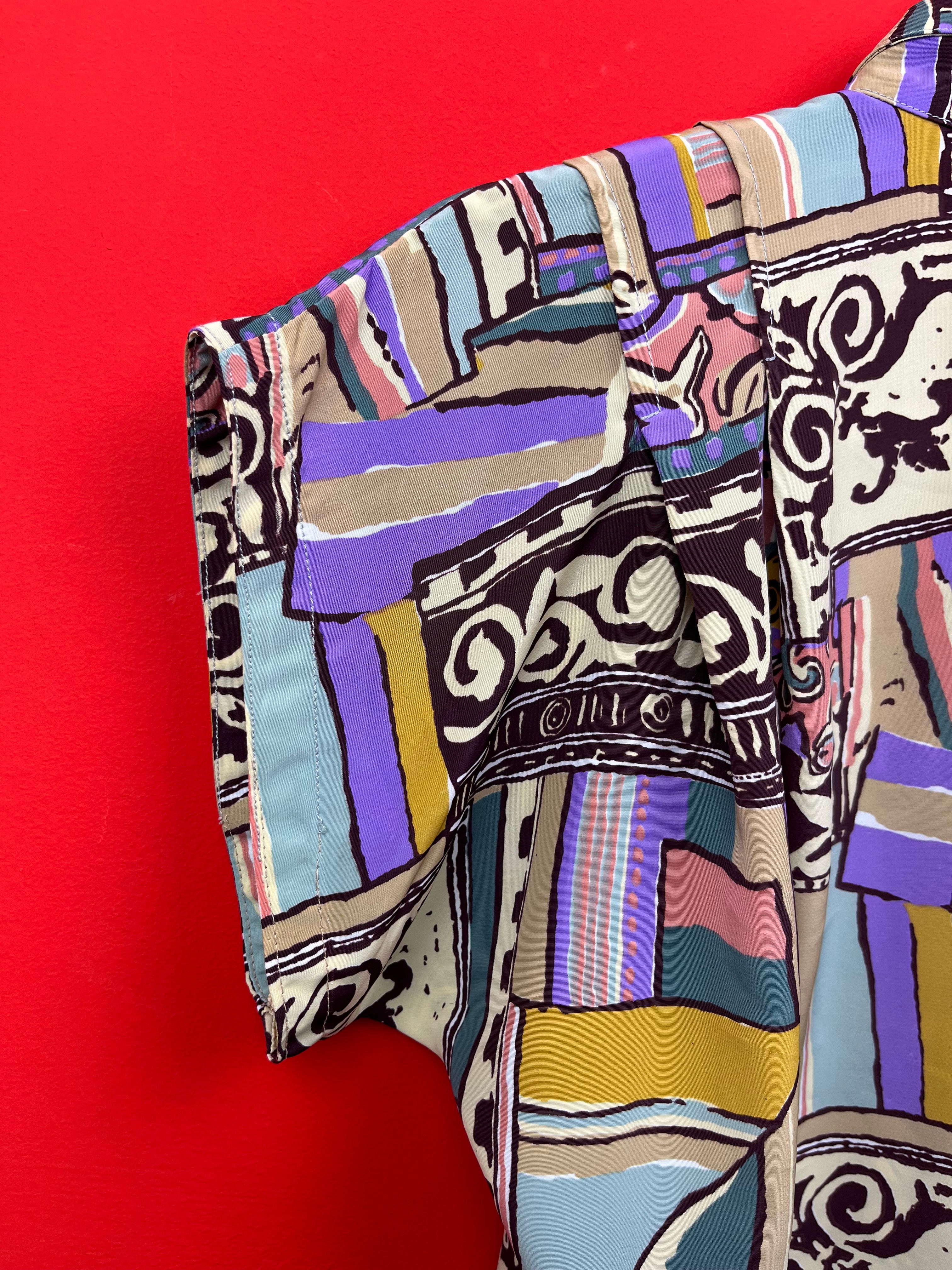 Camicia Vintage Made in Italy Fantasia Astratta 90s