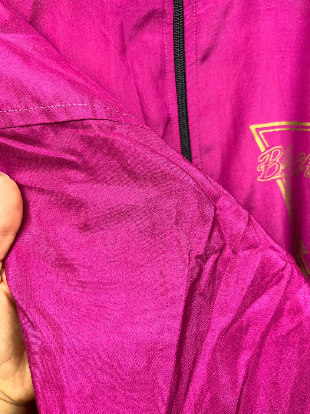 Giacca Vintage Black & White Anni 90 Fucsia Oversize