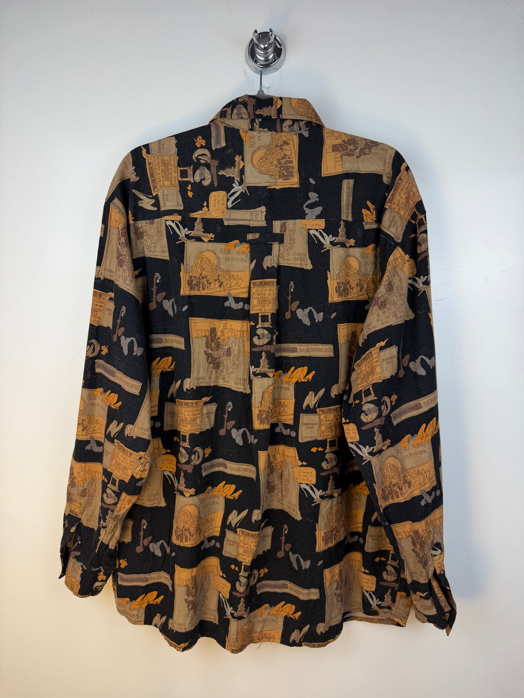 Camicia uomo vintage anni ’90 stampa collage – L