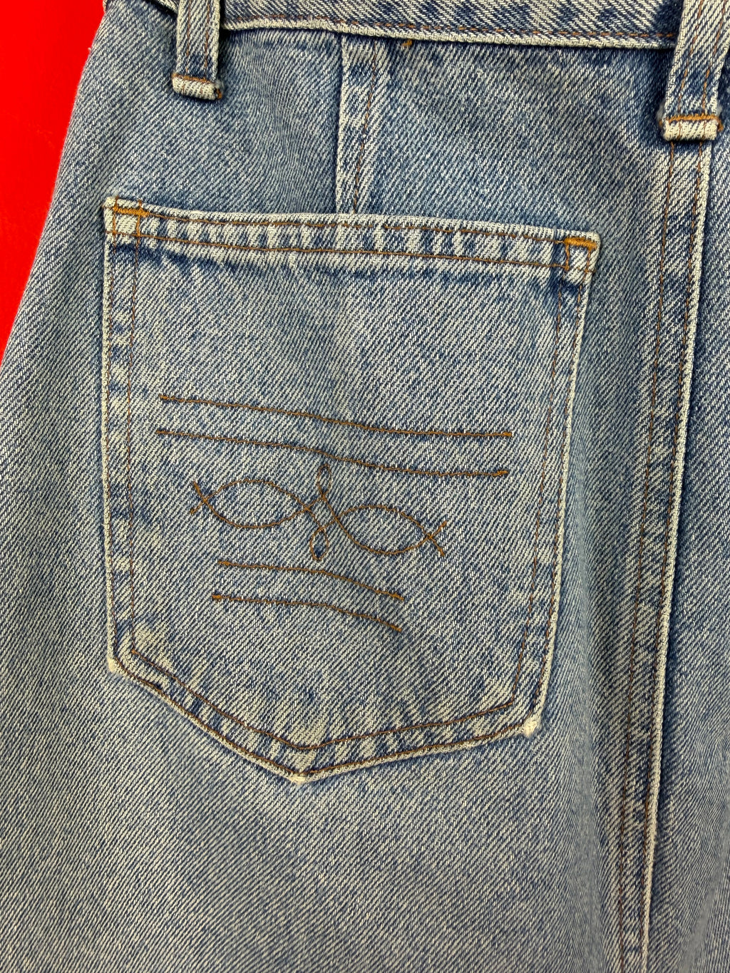 Vintage Benetton Denim Mini Skirt Made in Italy